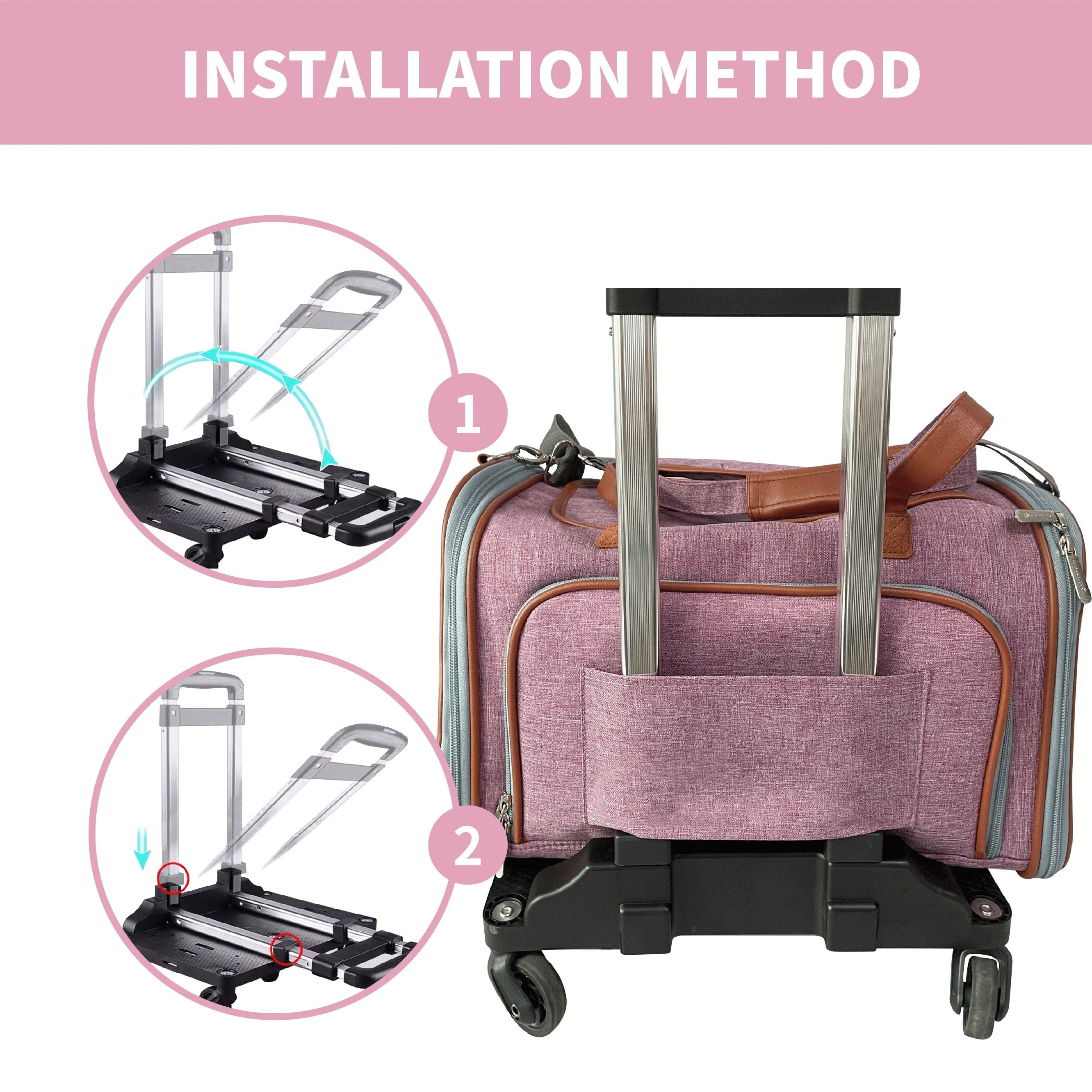 Mr. Peanut's Pet Carrier/Luggage Bag Spinner Wheelbase Luggage Cart - Image 6