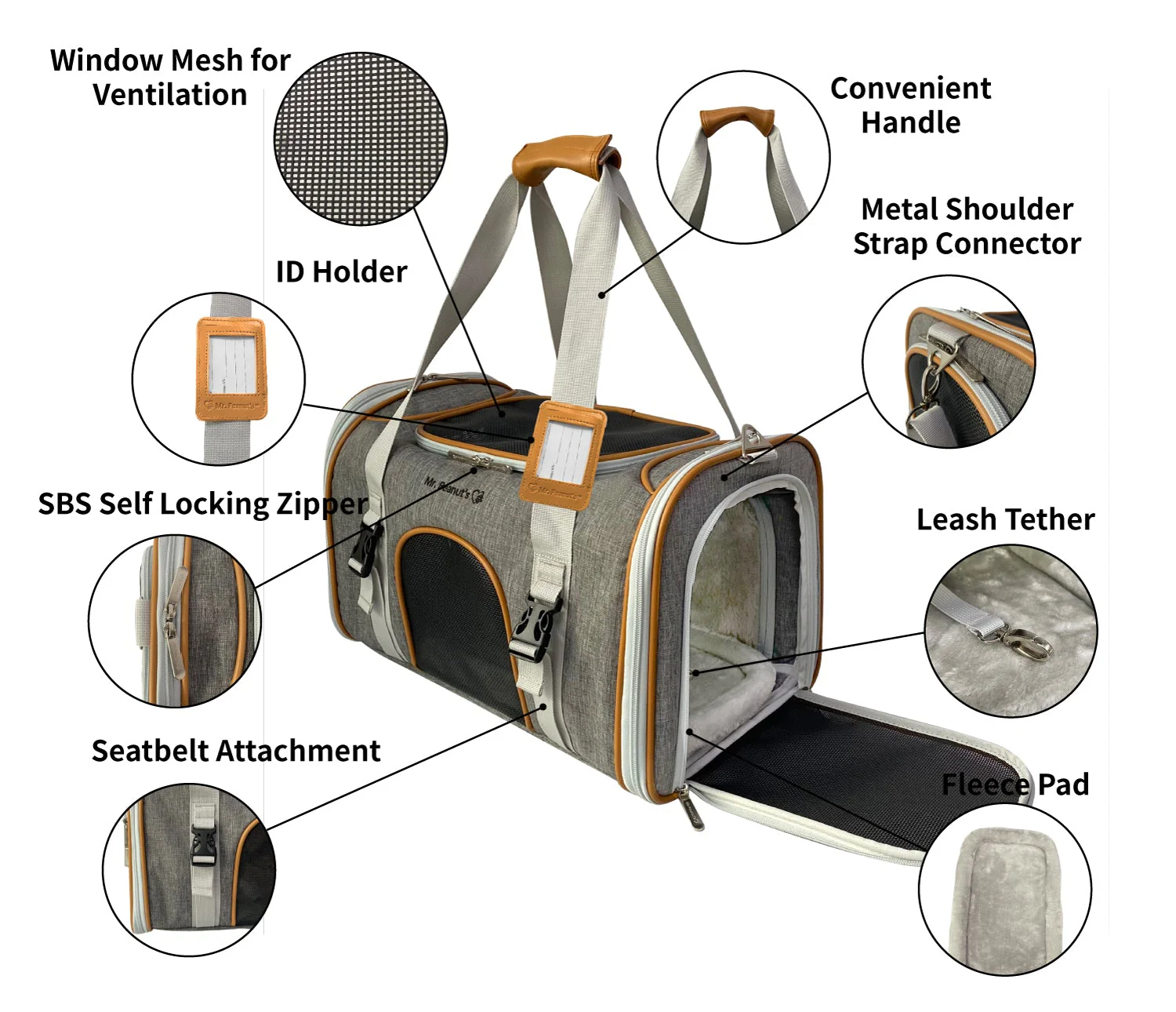 Mr. Peanut's Platinum Series Expandable Pet Carrier - Image 9
