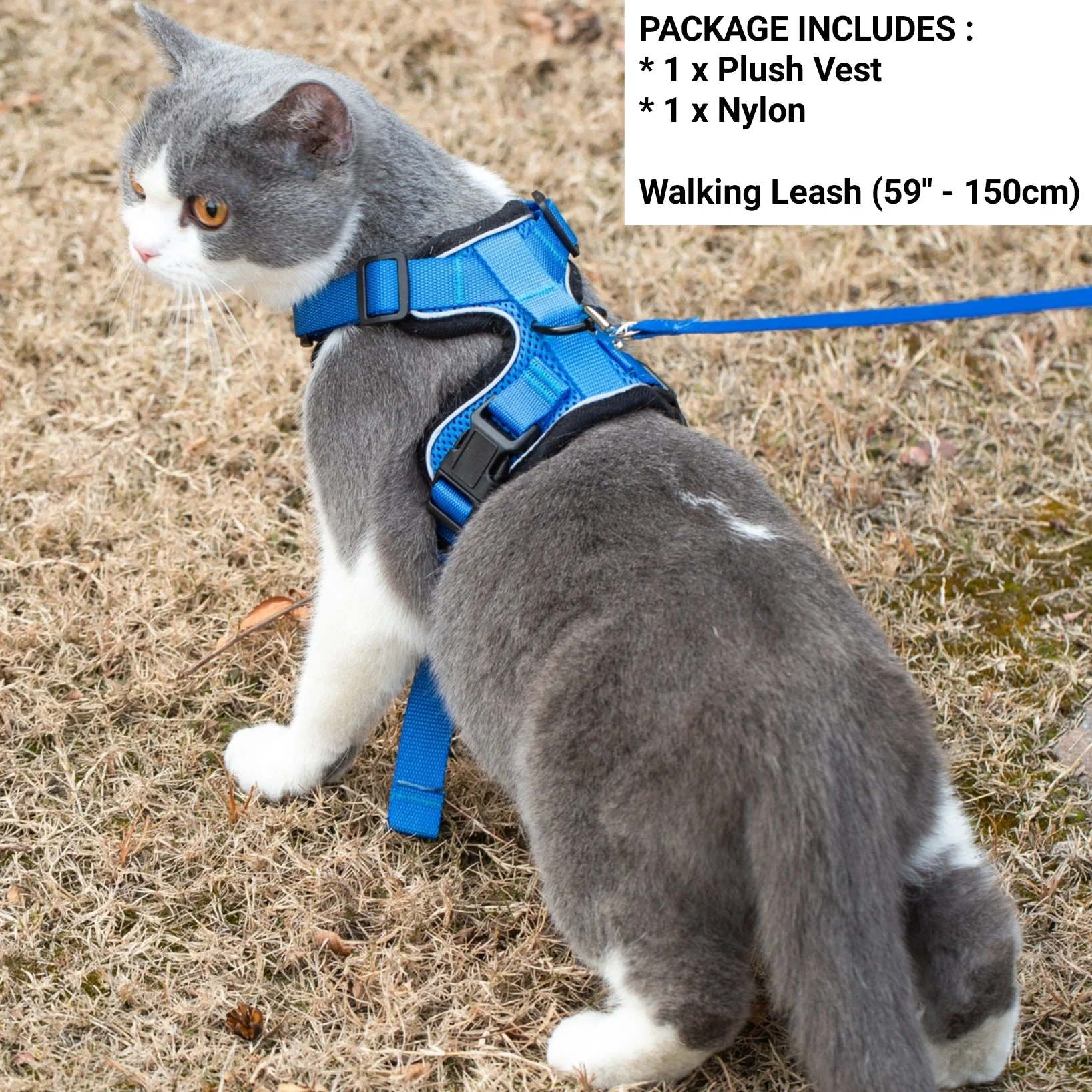 Mr. Peanut's PurrTrek Reflective Cat Harness with Matching Leash - Image 4