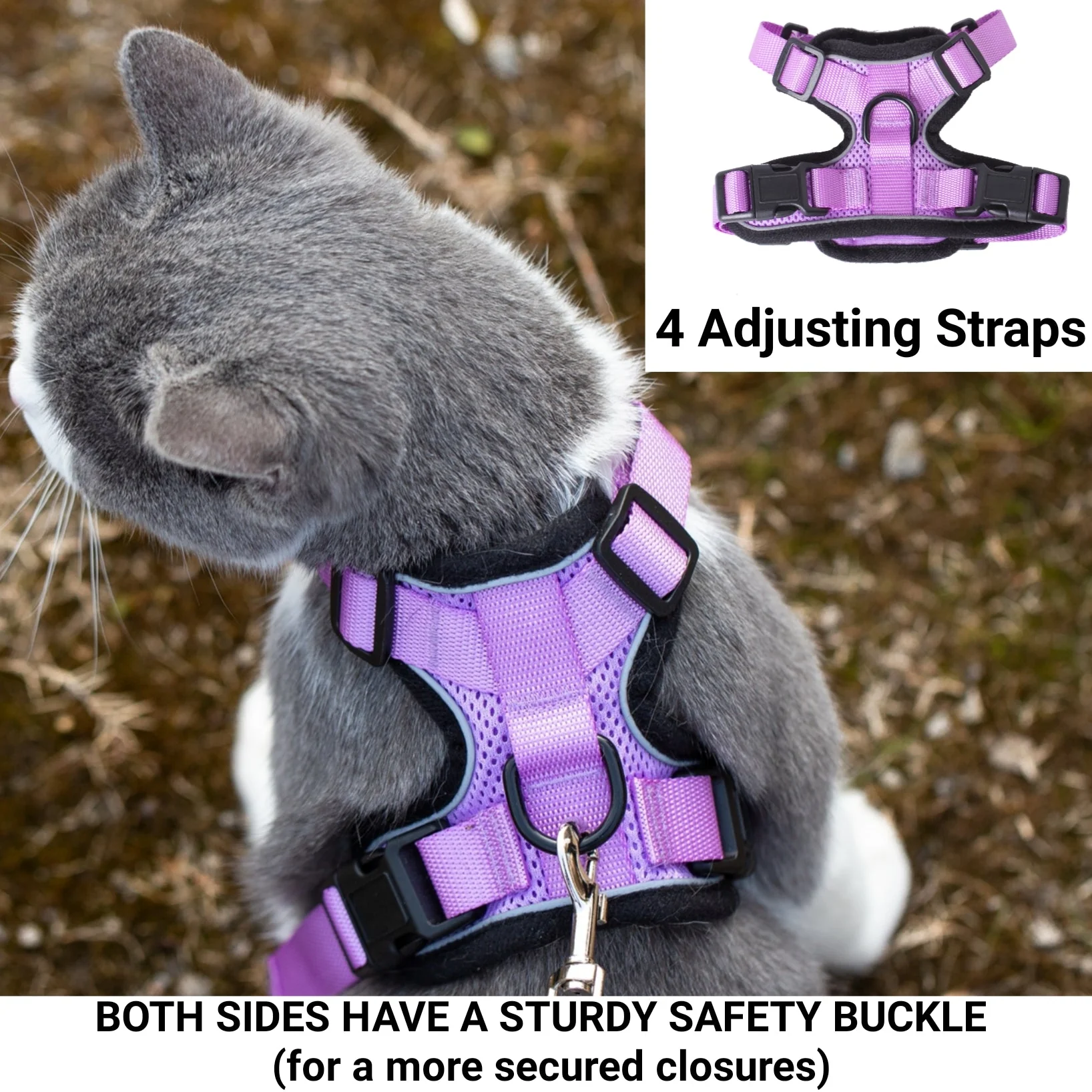 Mr. Peanut's PurrTrek Reflective Cat Harness with Matching Leash - Image 5