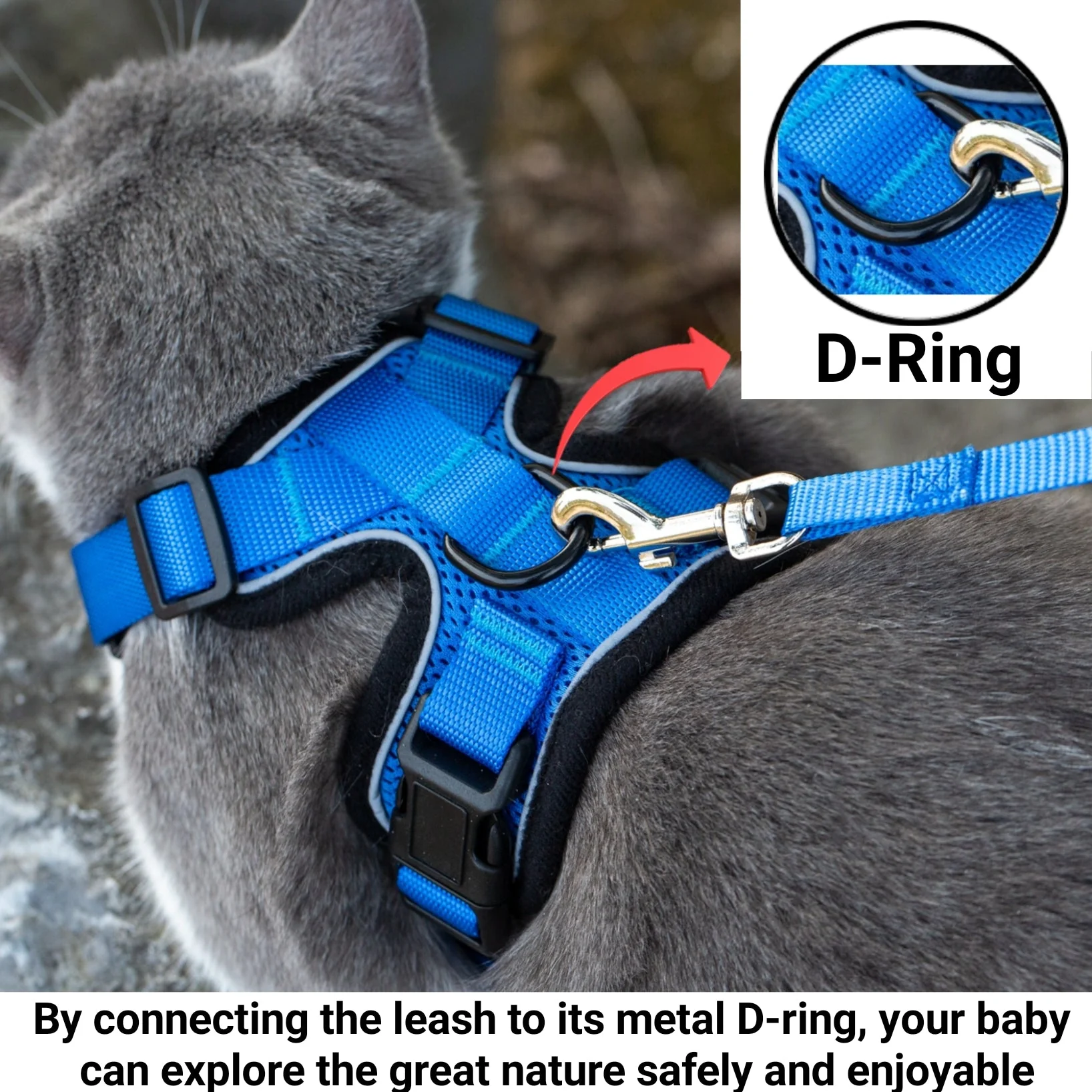 Mr. Peanut's PurrTrek Reflective Cat Harness with Matching Leash - Image 6