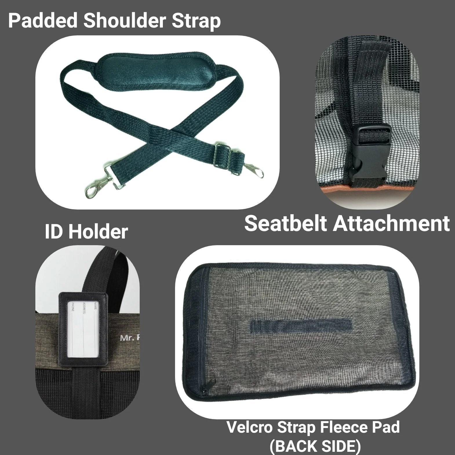 Mr. Peanut's Rhodium Series Mini Size Soft Sided Pet Carrier - Note Sizing in Description - Image 11