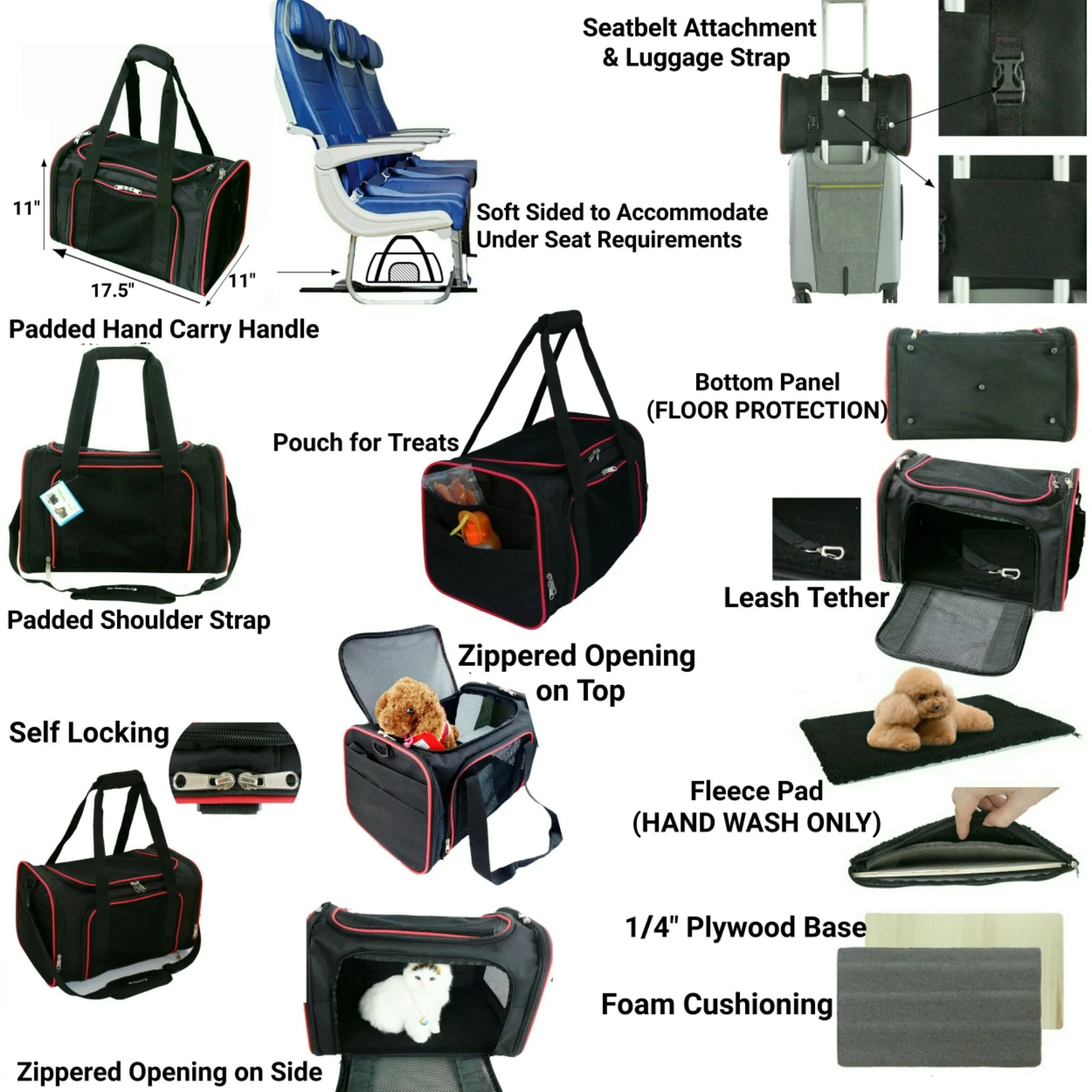 Mr. Peanut's Silver Series Airline Capable Soft Sided Pet Carrier - Image 4
