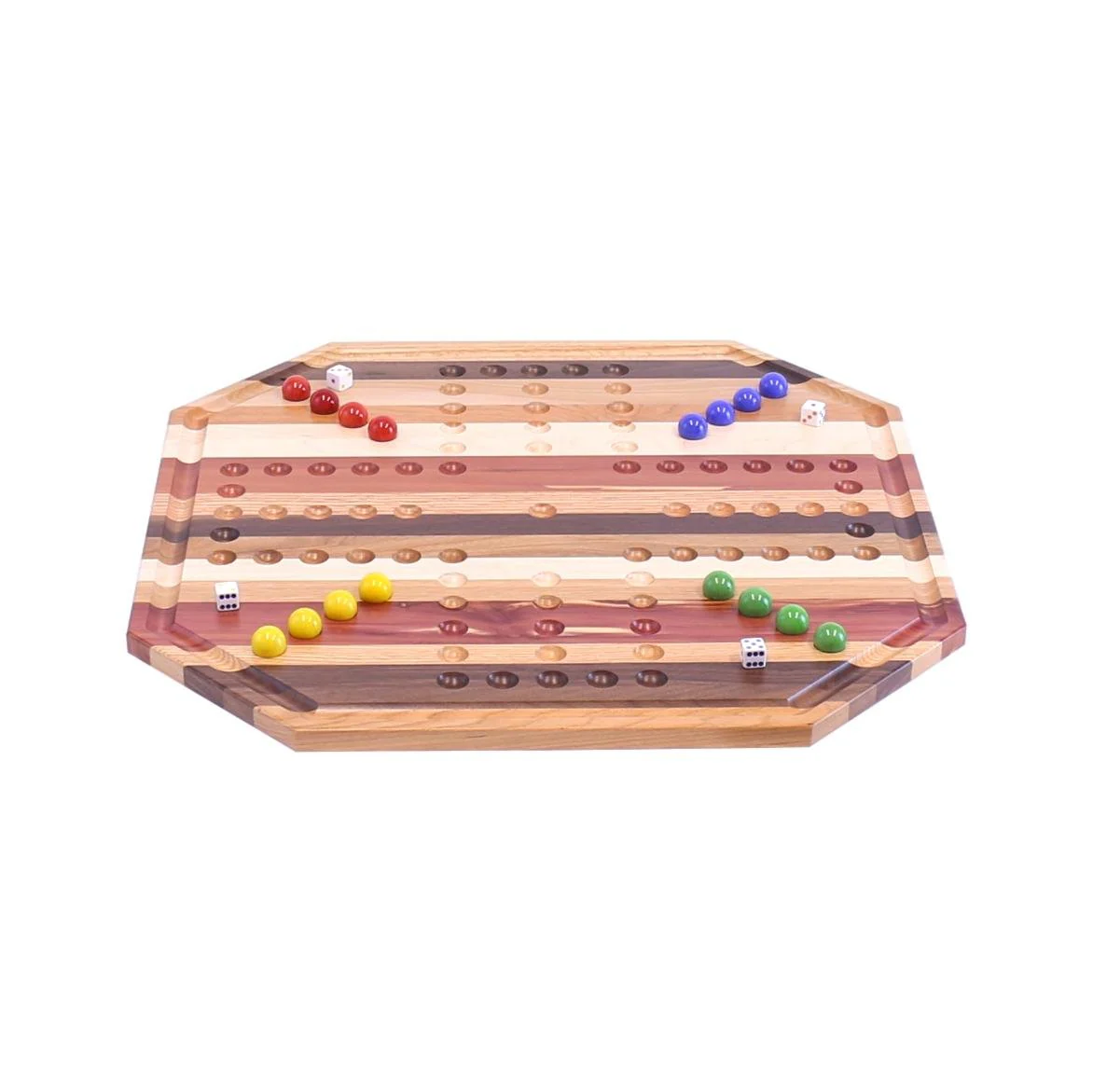 Multi-Wood Aggravation Marble Game Board Set, 24" Wide - Image 3