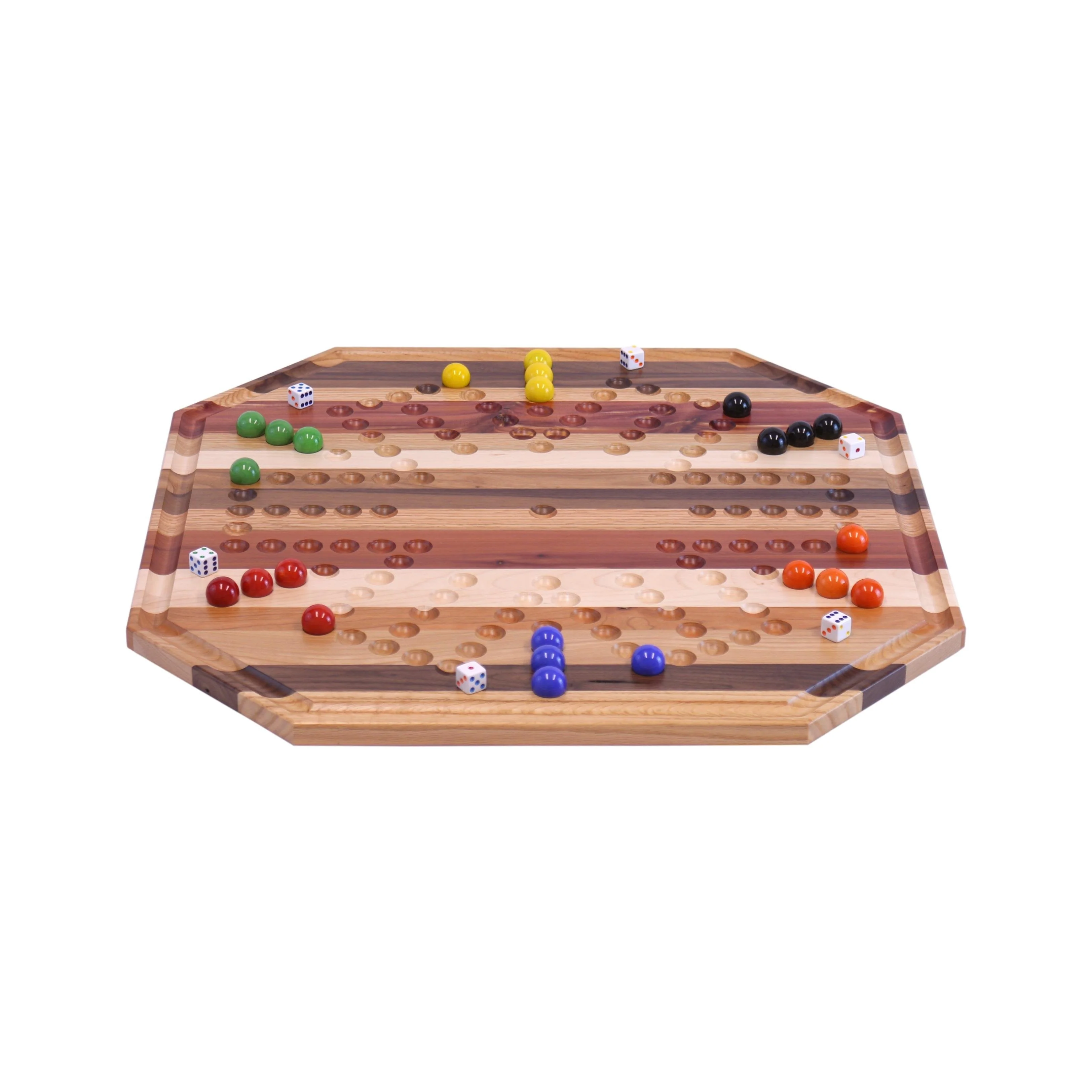 Multi-Wood Aggravation Marble Game Board Set, 24" Wide - Image 6