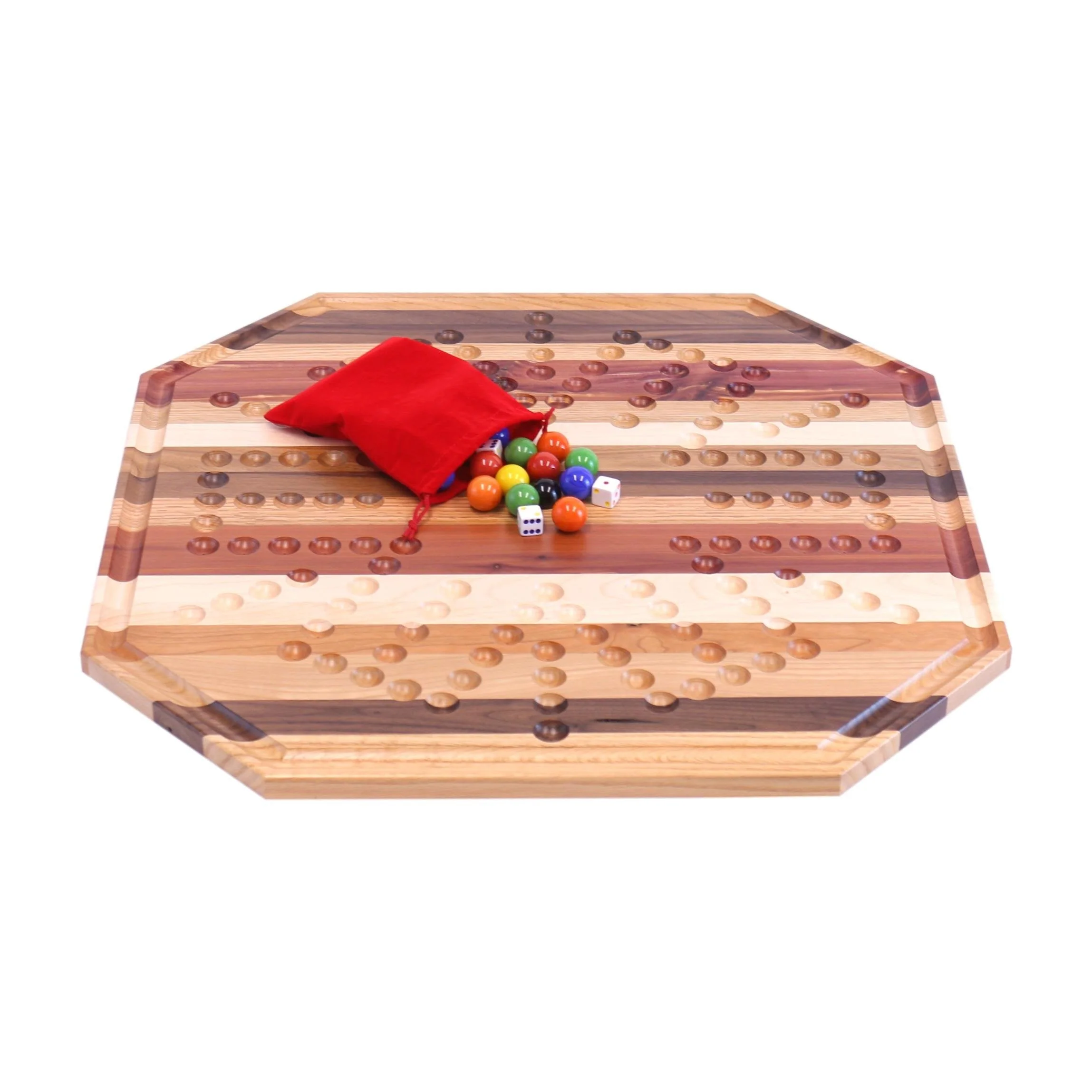 Multi-Wood Aggravation Marble Game Board Set, 24" Wide - Image 8