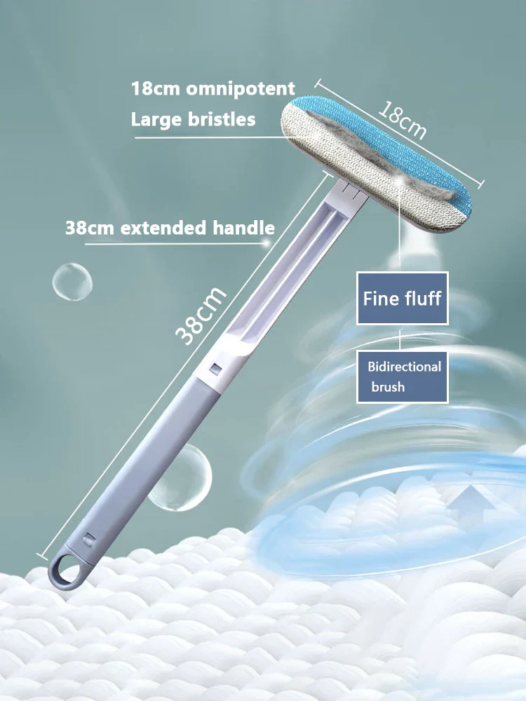 Multifunctional Pet Hair Remover Brush Long Handle Window Cleaning Brush Pet Fur Cleaning Tool Manual Cat Dog Hair Remover Brush - Image 2