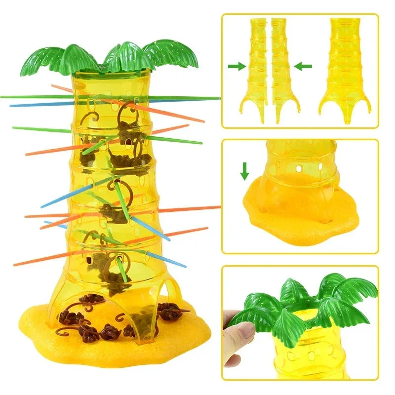 Multiplayer Tabletop Climbing Monkeys Game – Fun Interactive Parent-Child Board Game, Educational Rolling Monkey Toy for Kids - Image 3