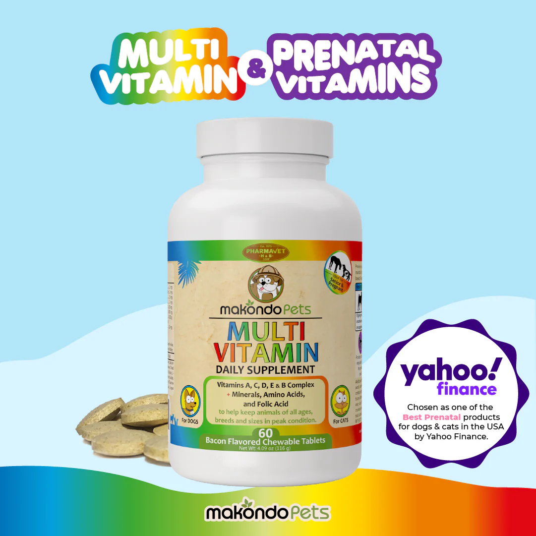 Multivitamin for Dogs & Cats. Prenatal Vitamins. 60 Tabs - Image 3