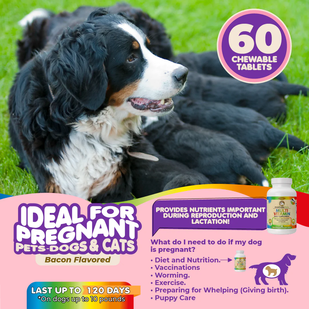 Multivitamin for Dogs & Cats. Prenatal Vitamins. 60 Tabs - Image 4