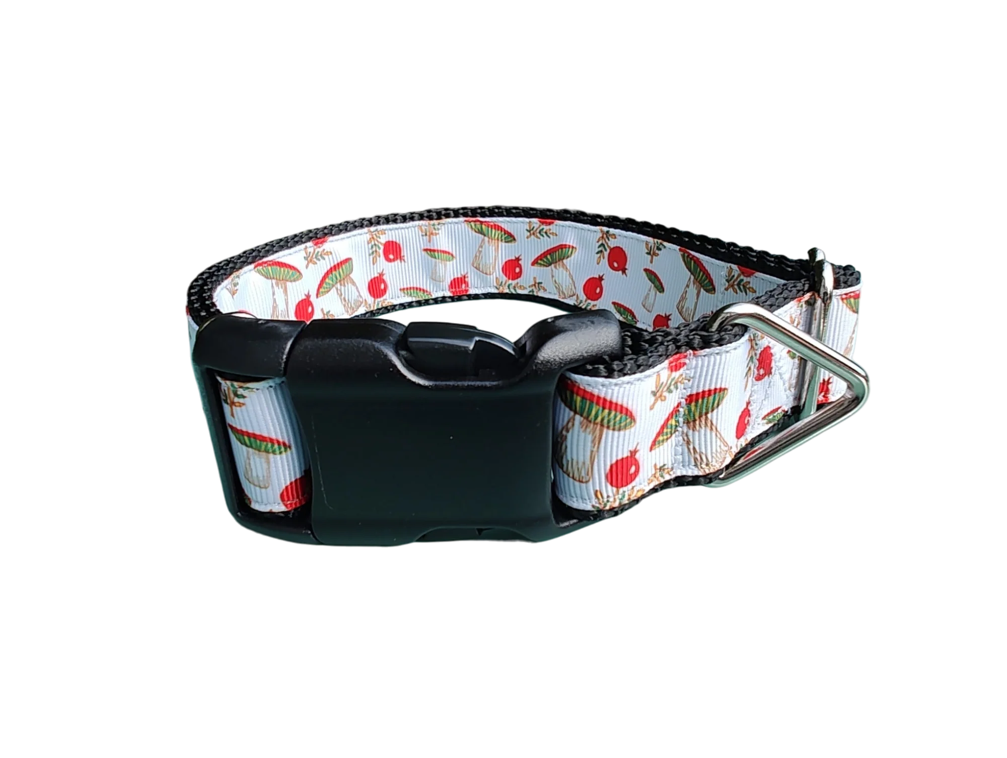 Mushrooms and Berries Nylon Dog Collar - Image 2