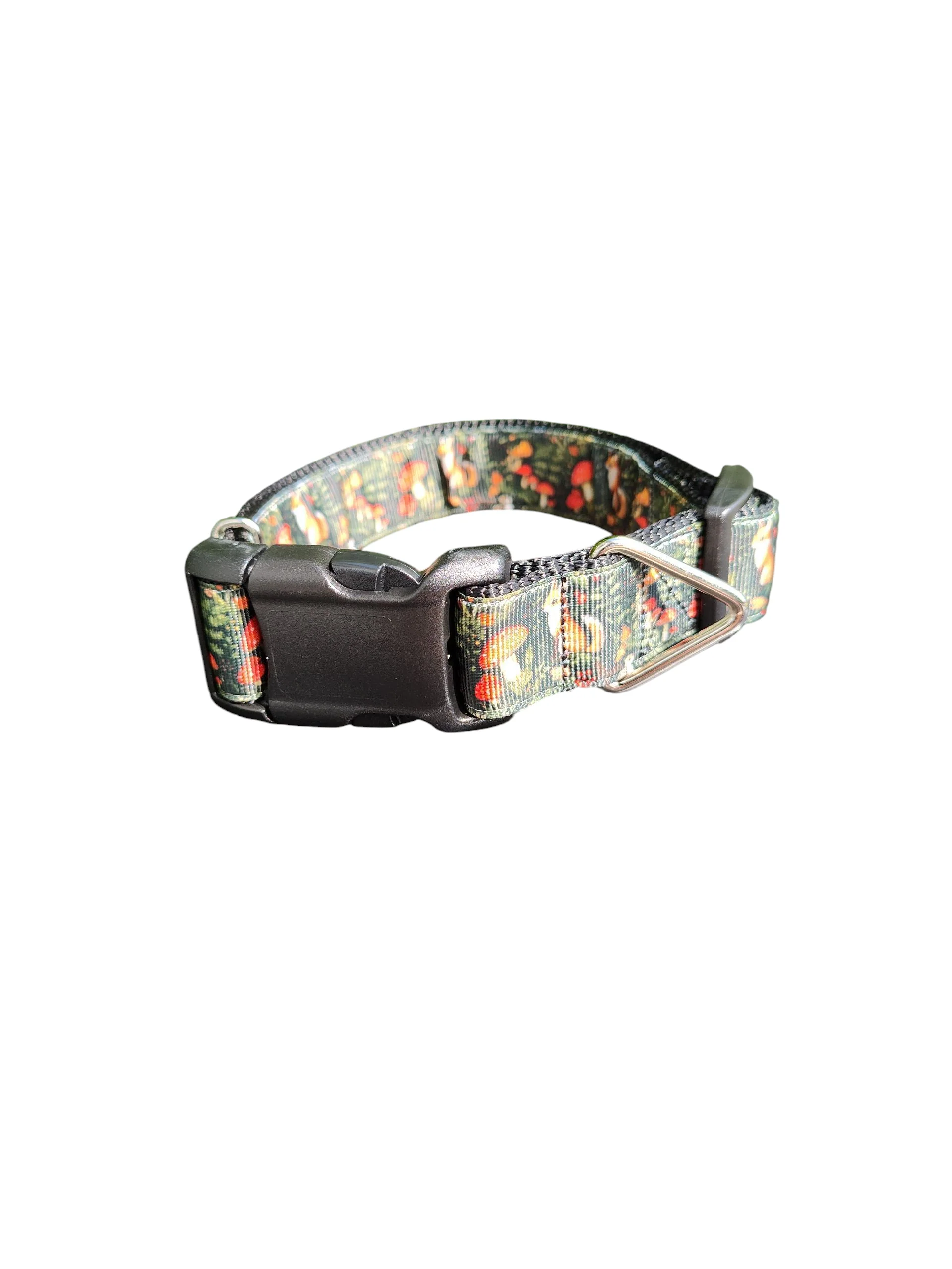 Mushrooms and Foxes Nylon Dog Collar - Image 2