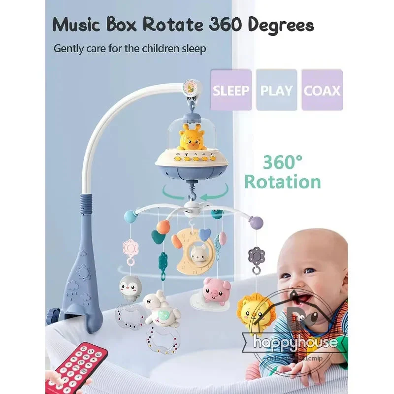 Musical Baby Crib Mobile - Lights, Music & Projection | Remote Control Crib Toy for Newborns - Image 4