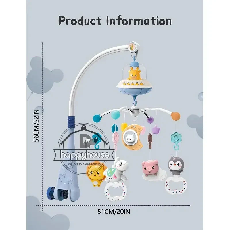 Musical Baby Crib Mobile - Lights, Music & Projection | Remote Control Crib Toy for Newborns - Image 5