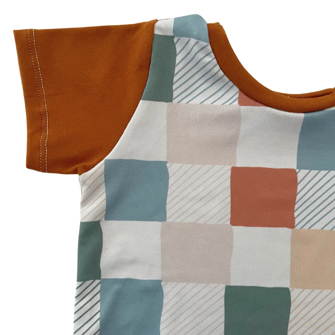 Muted Check Zip Romper - Image 3
