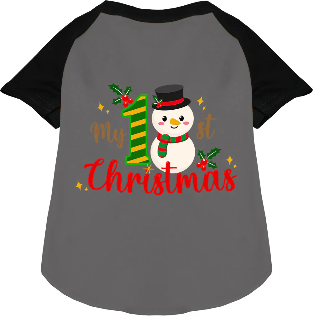 My 1st Christmas Pet Raglan Shirt - Image 3