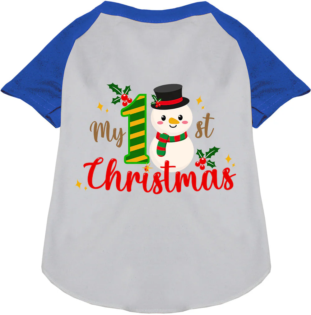 My 1st Christmas Pet Raglan Shirt - Image 4