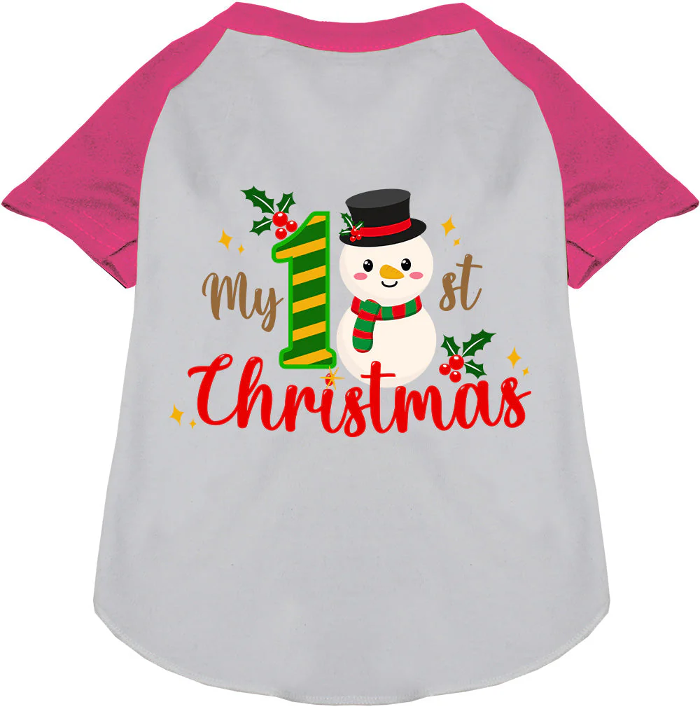 My 1st Christmas Pet Raglan Shirt - Image 5