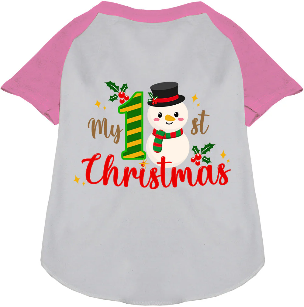 My 1st Christmas Pet Raglan Shirt - Image 6