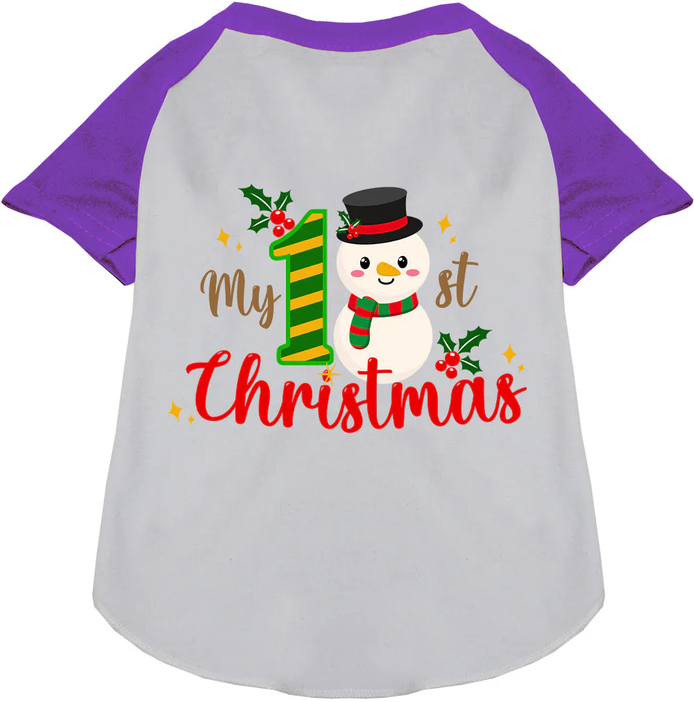 My 1st Christmas Pet Raglan Shirt - Image 7