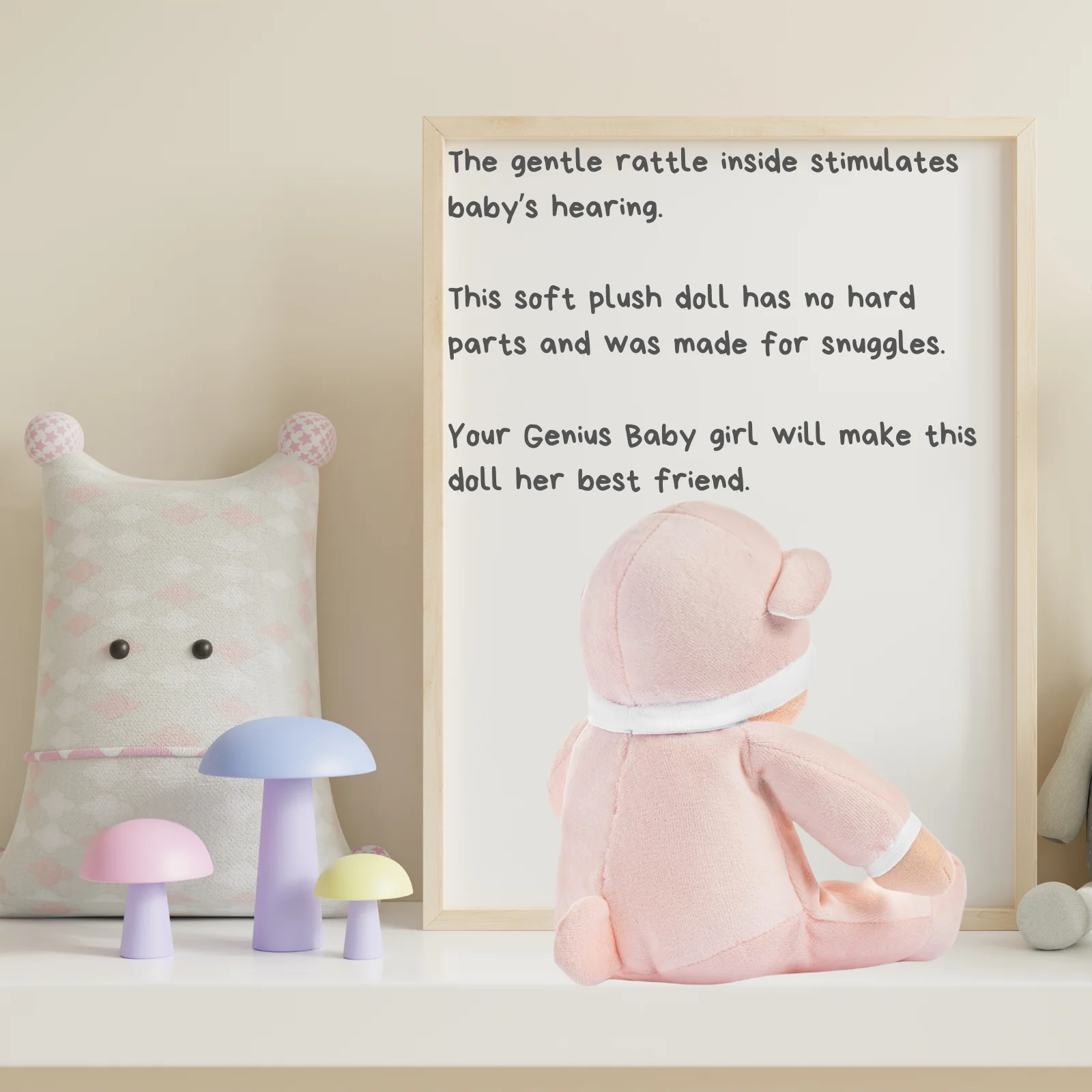My First Baby Girl Doll in Pink with Rattle - Image 10