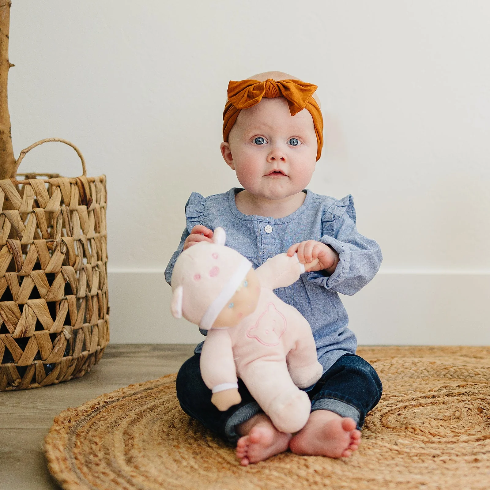 My First Baby Girl Doll in Pink with Rattle - Image 8