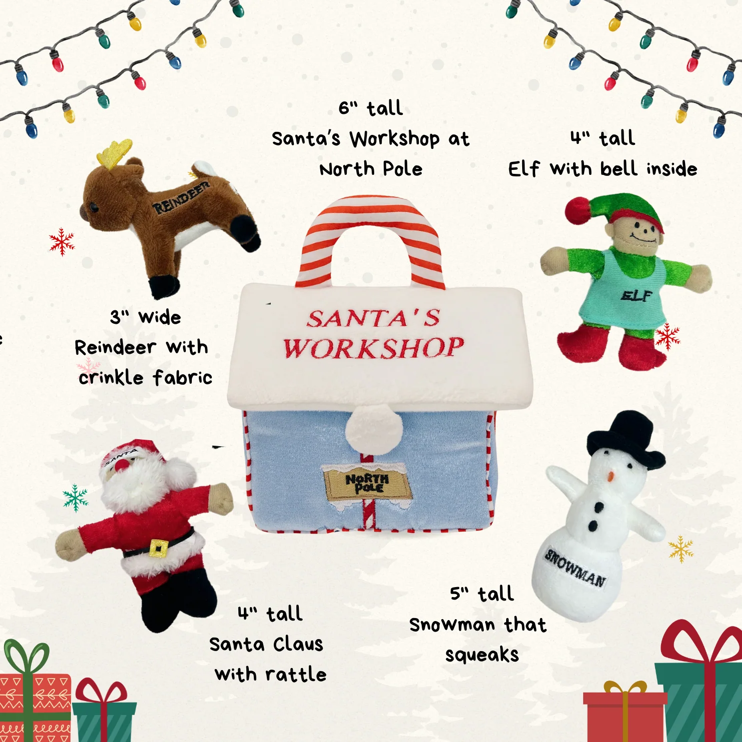 My First Christmas Santa's Workshop Playset with 4 ct Sensory Toys - Image 8