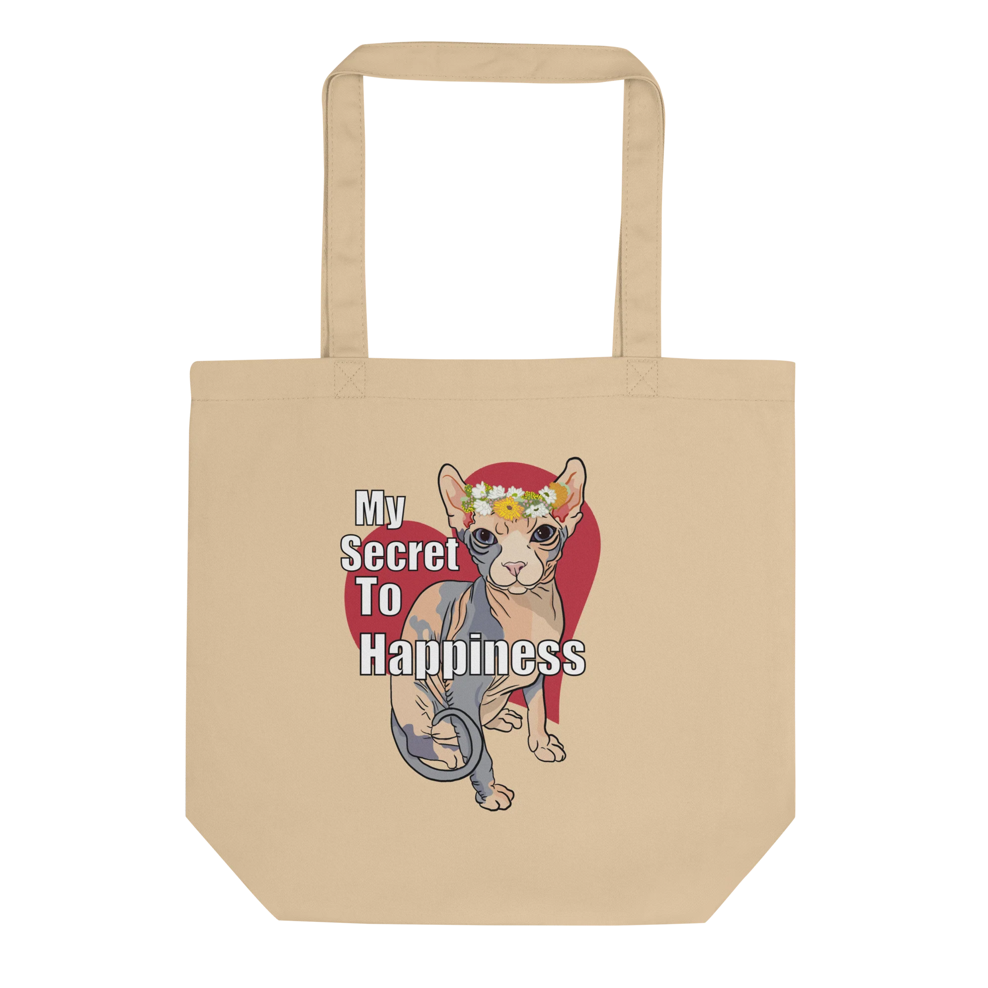"MY SECRET TO HAPPINESS" ECO TOTE - Image 2