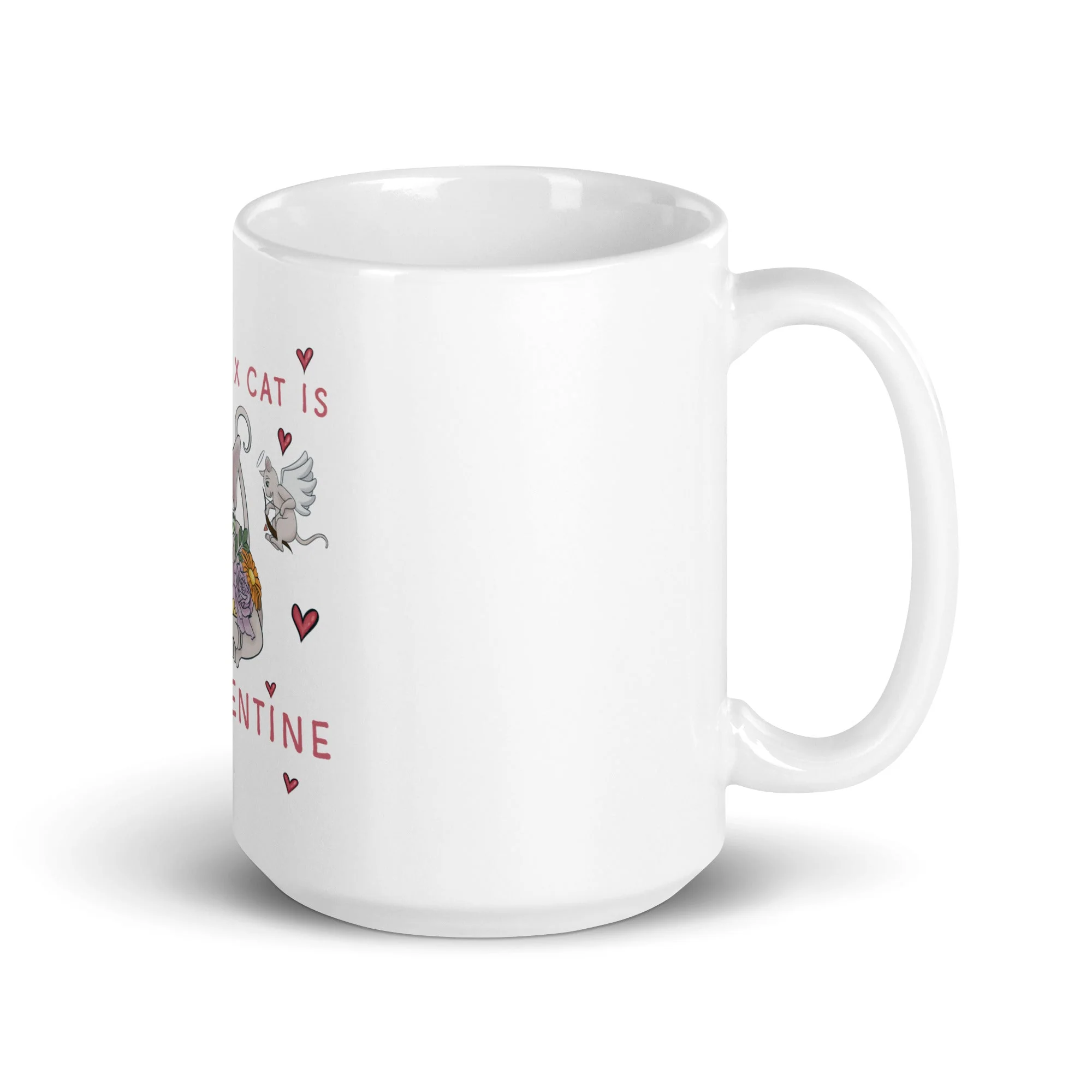 "MY SPHYNX CAT IS MY VALENTINE" COFFEE MUG - Image 2