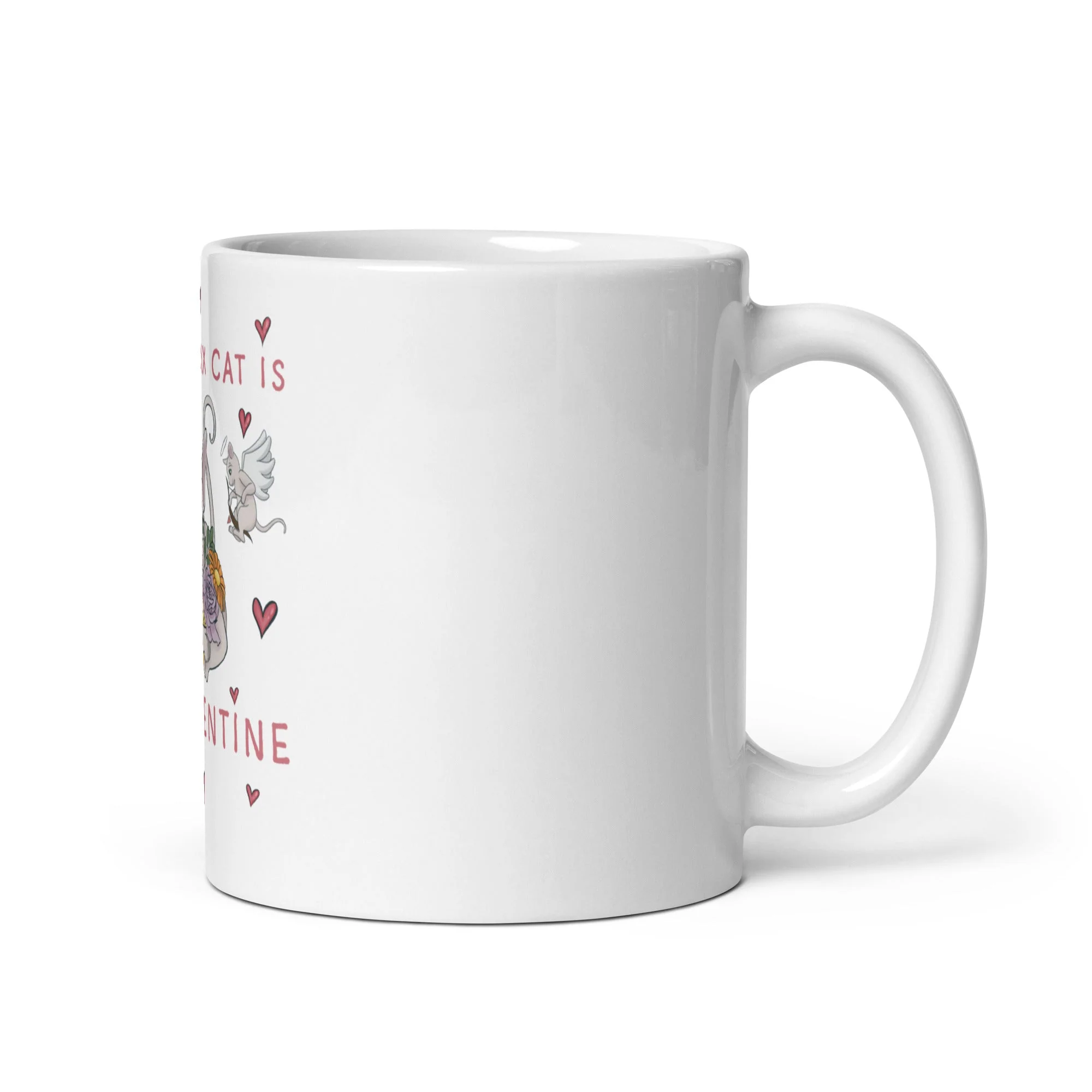 "MY SPHYNX CAT IS MY VALENTINE" COFFEE MUG - Image 3
