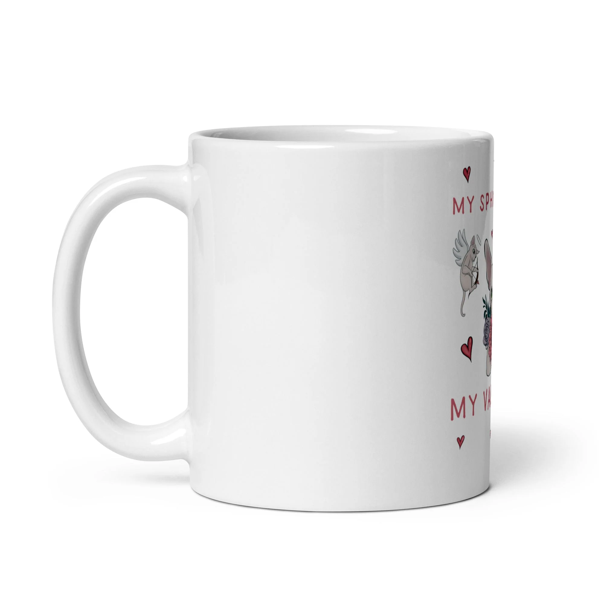 "MY SPHYNX CAT IS MY VALENTINE" COFFEE MUG - Image 4
