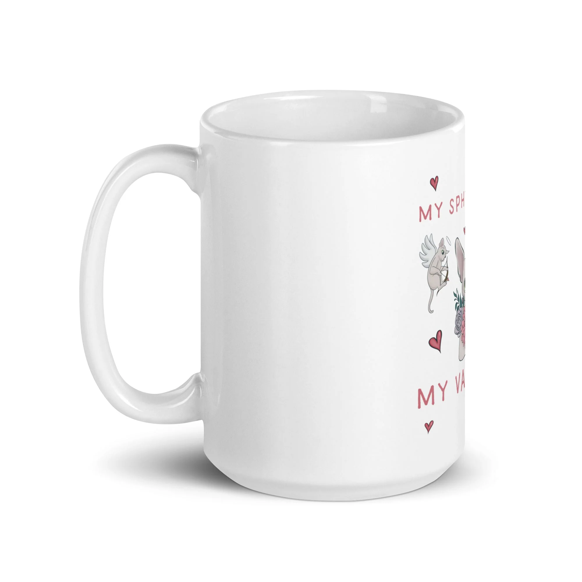 "MY SPHYNX CAT IS MY VALENTINE" COFFEE MUG - Image 5