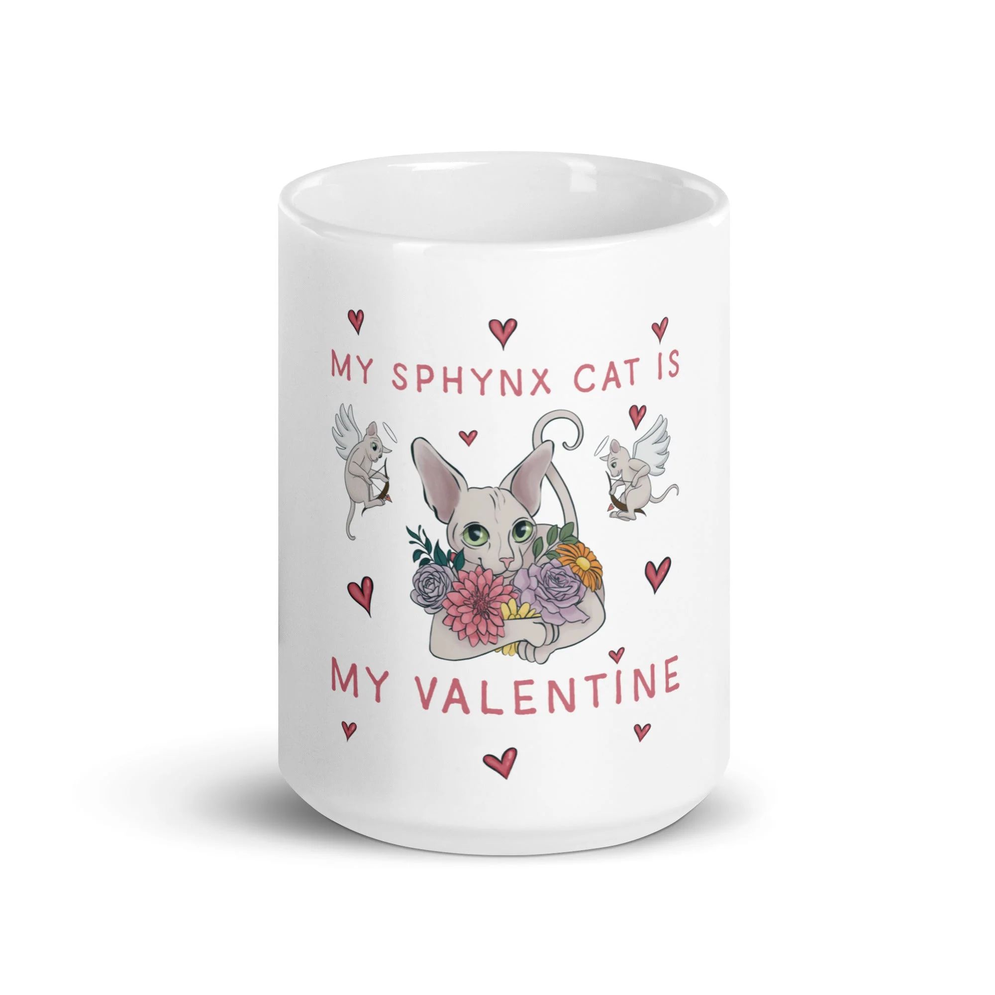 "MY SPHYNX CAT IS MY VALENTINE" COFFEE MUG - Image 6