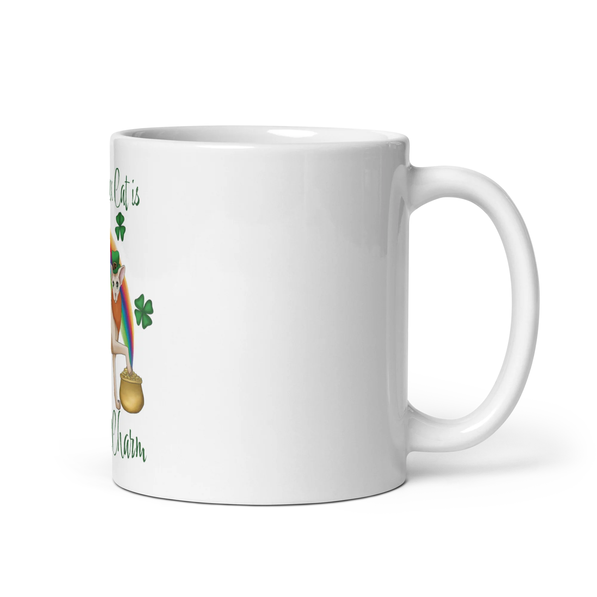 "MY SPHYNX IS MY LUCKY CHARM" COFFEE MUG - Image 3