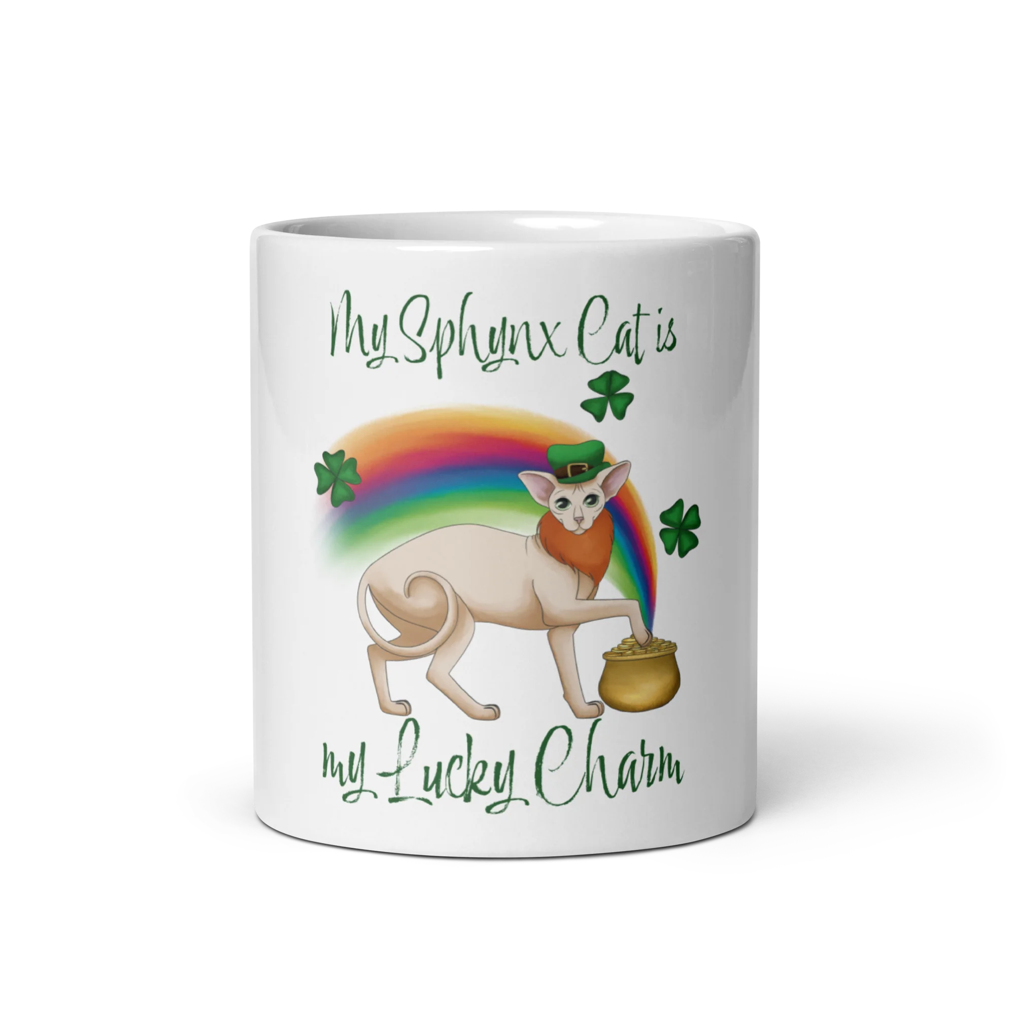 "MY SPHYNX IS MY LUCKY CHARM" COFFEE MUG - Image 5