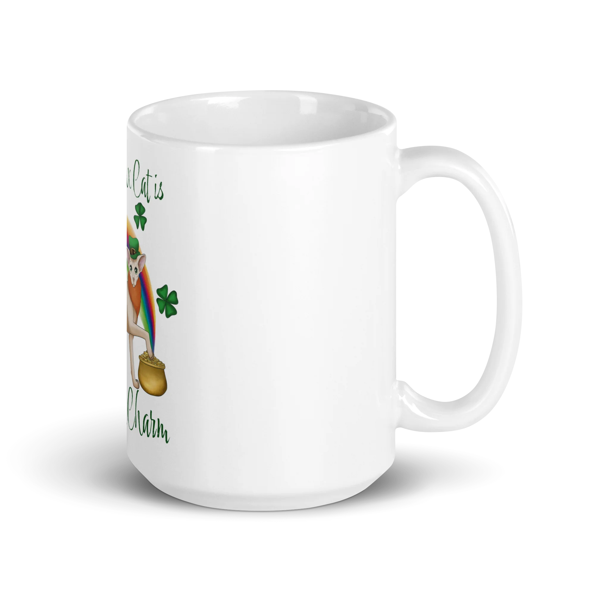 "MY SPHYNX IS MY LUCKY CHARM" COFFEE MUG - Image 6