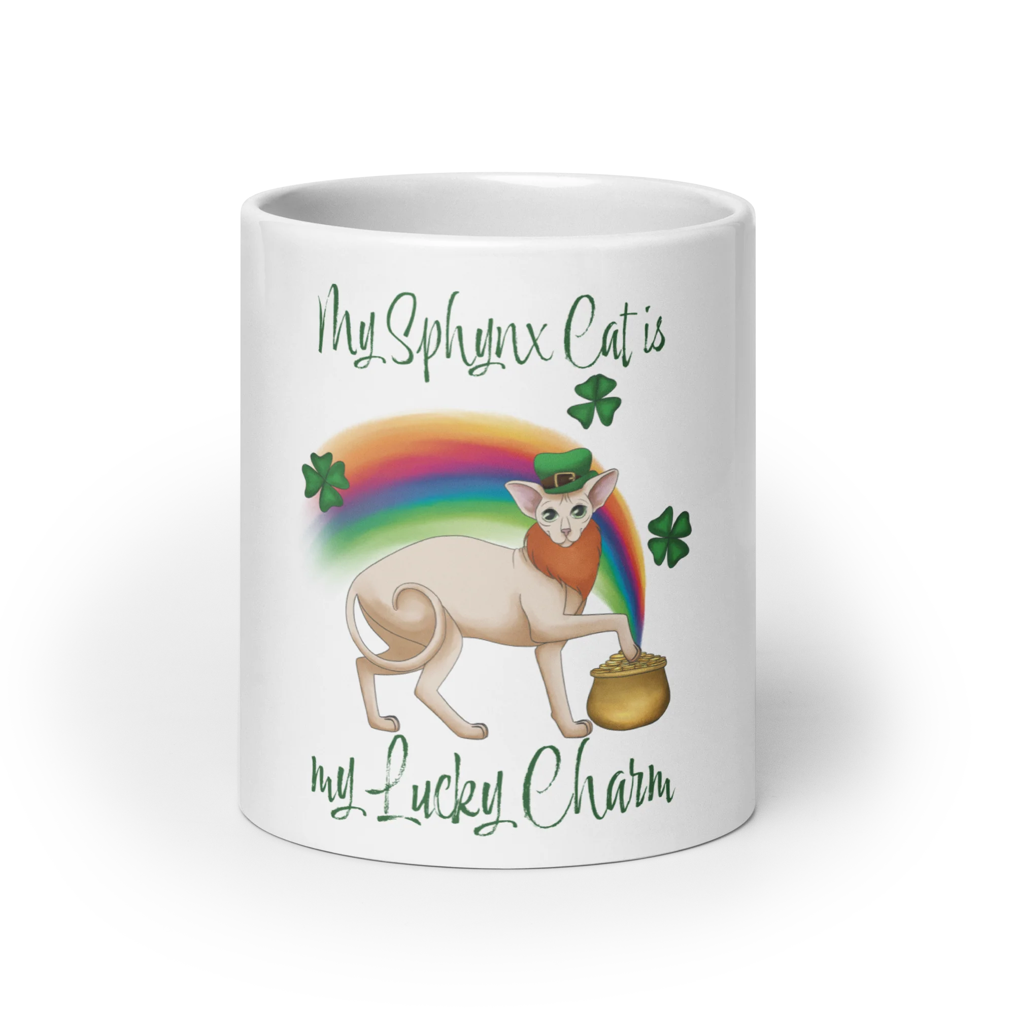 "MY SPHYNX IS MY LUCKY CHARM" COFFEE MUG - Image 9