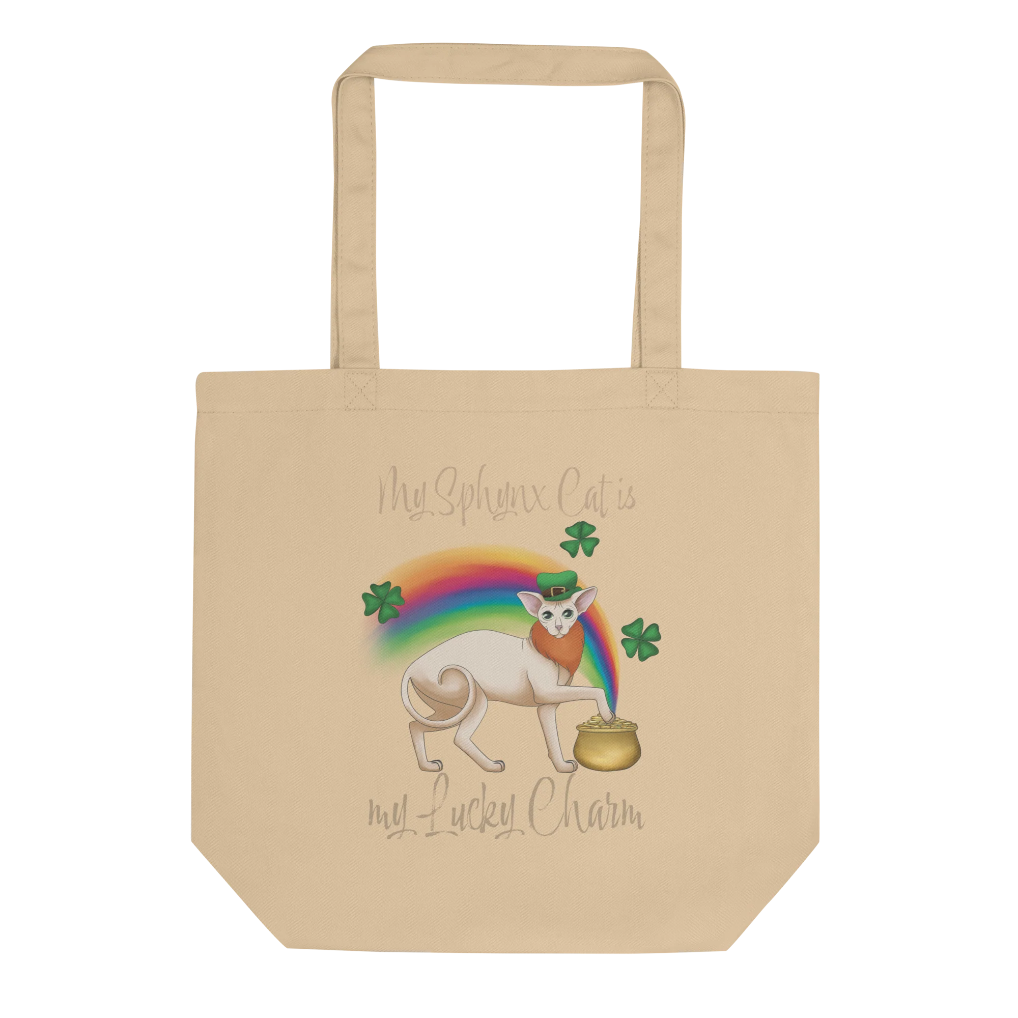 "MY SPHYNX IS MY LUCKY CHARM" ECO TOTE - Image 2