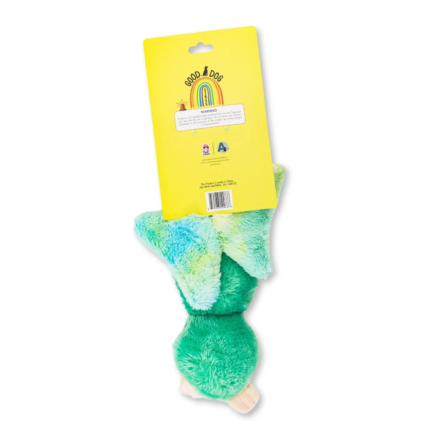 Mystical Mint Winged Sloth Plush Dog Toy – with Squeaker & Crinkle Paper for Fun Play - Image 3