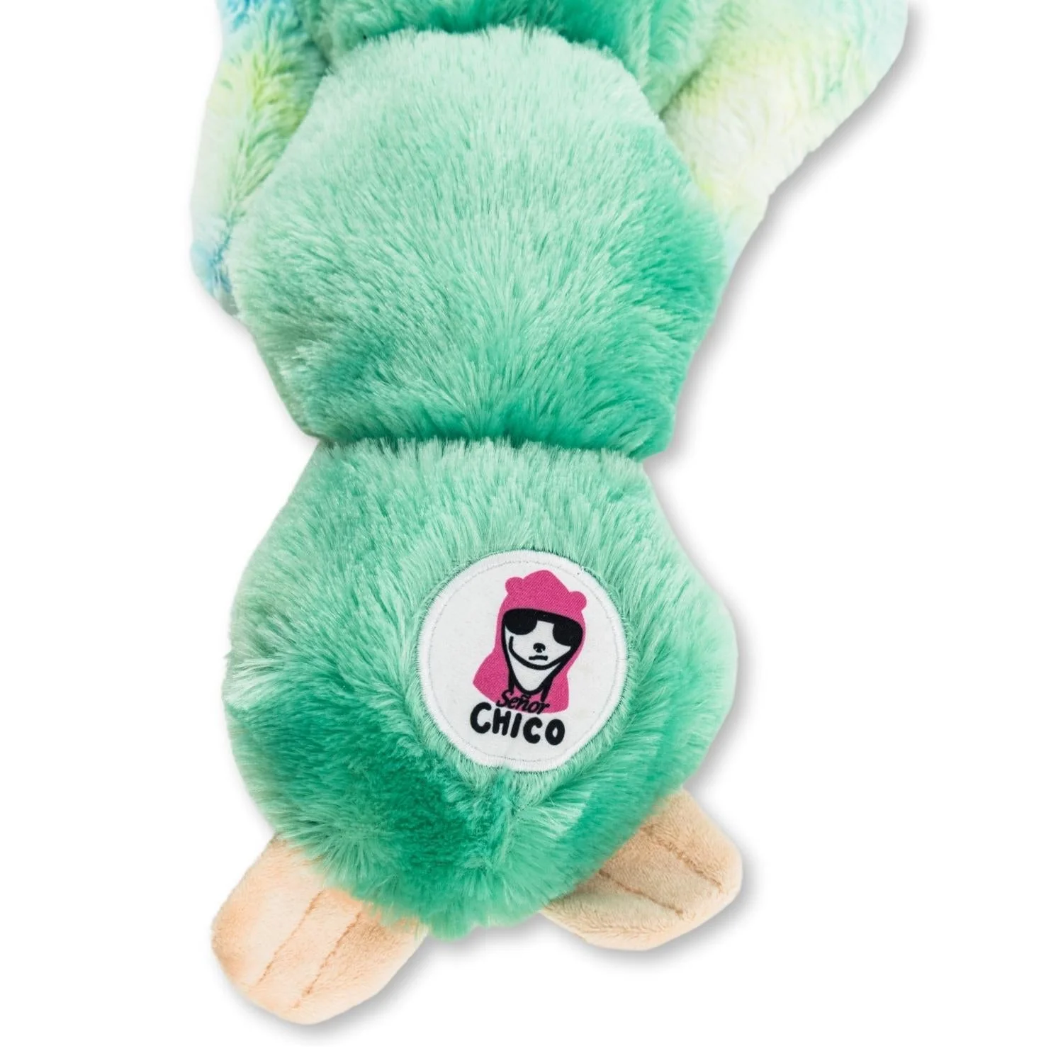 Mystical Mint Winged Sloth Plush Dog Toy – with Squeaker & Crinkle Paper for Fun Play - Image 4