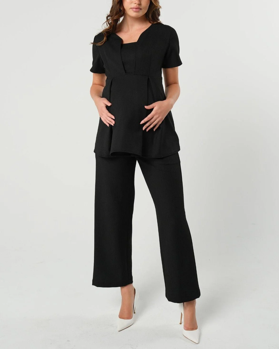 Nathalie Wide Leg Maternity Trouser (Regular & Petite) - Image 5