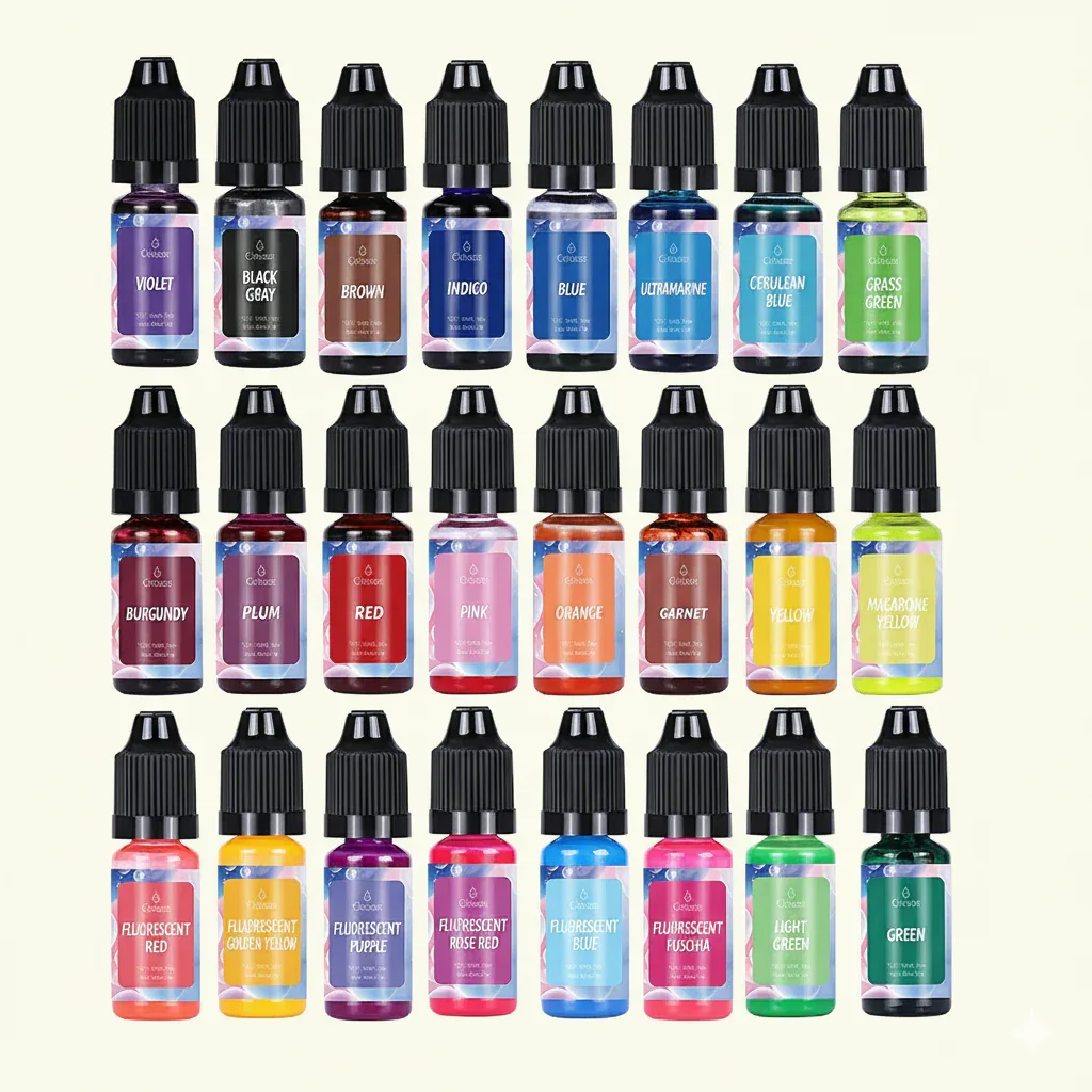 Natural Liquid Candle Pigment Set 24 Rich Colors Dye Colorant - Image 3