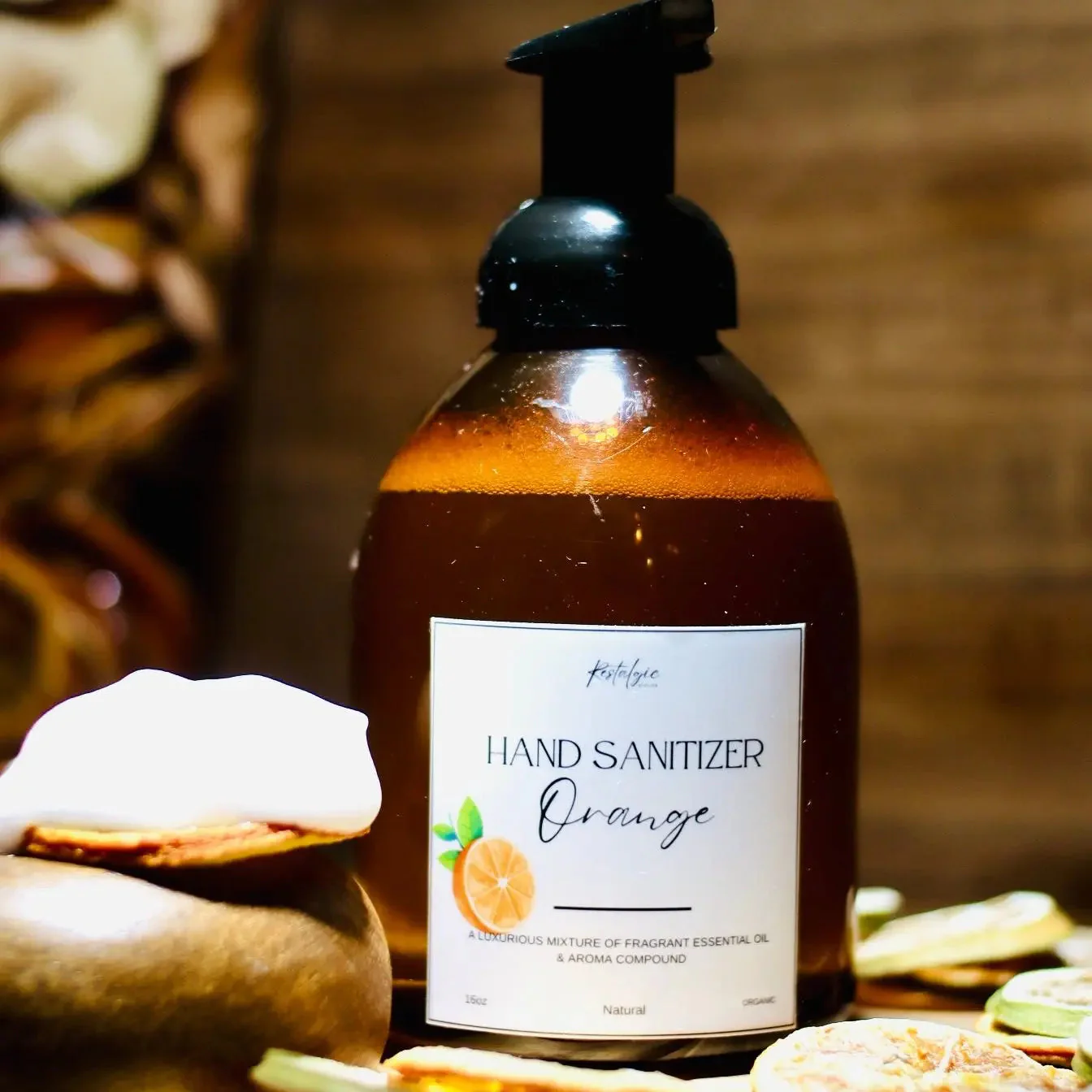 Natural Organic Foaming Hand Sanitizer – 16oz (Orange, Peppermint, Bergamot) - Image 6