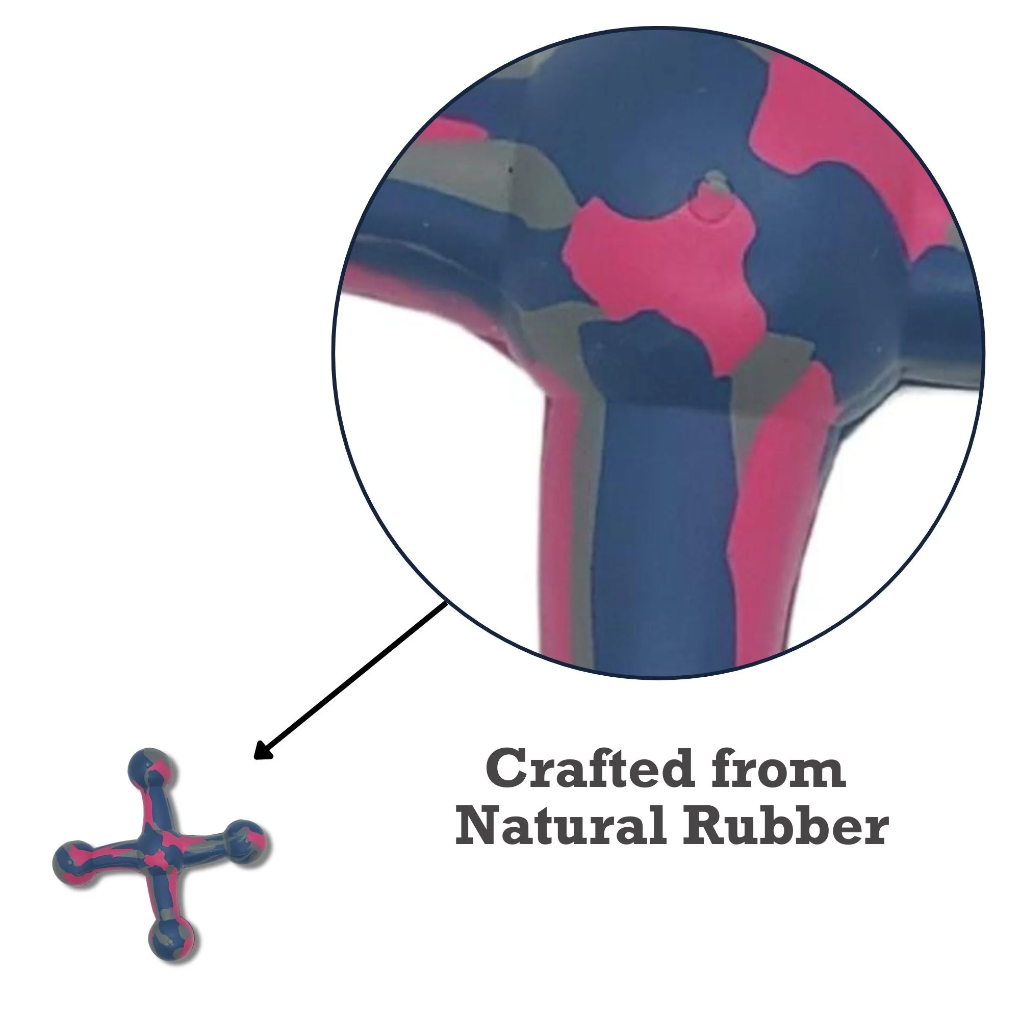 Natural Rubber Jack Dog Toy – Durable, Non-Toxic Chew Toy for Engaging Play and Enhanced Agility - Image 4