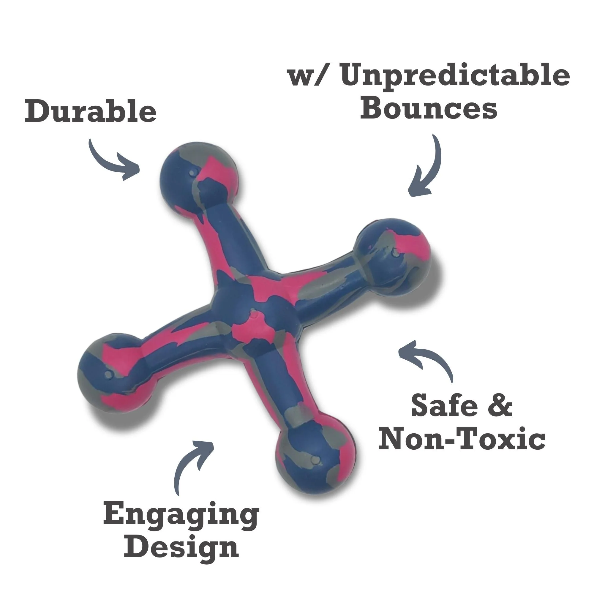 Natural Rubber Jack Dog Toy – Durable, Non-Toxic Chew Toy for Engaging Play and Enhanced Agility - Image 5