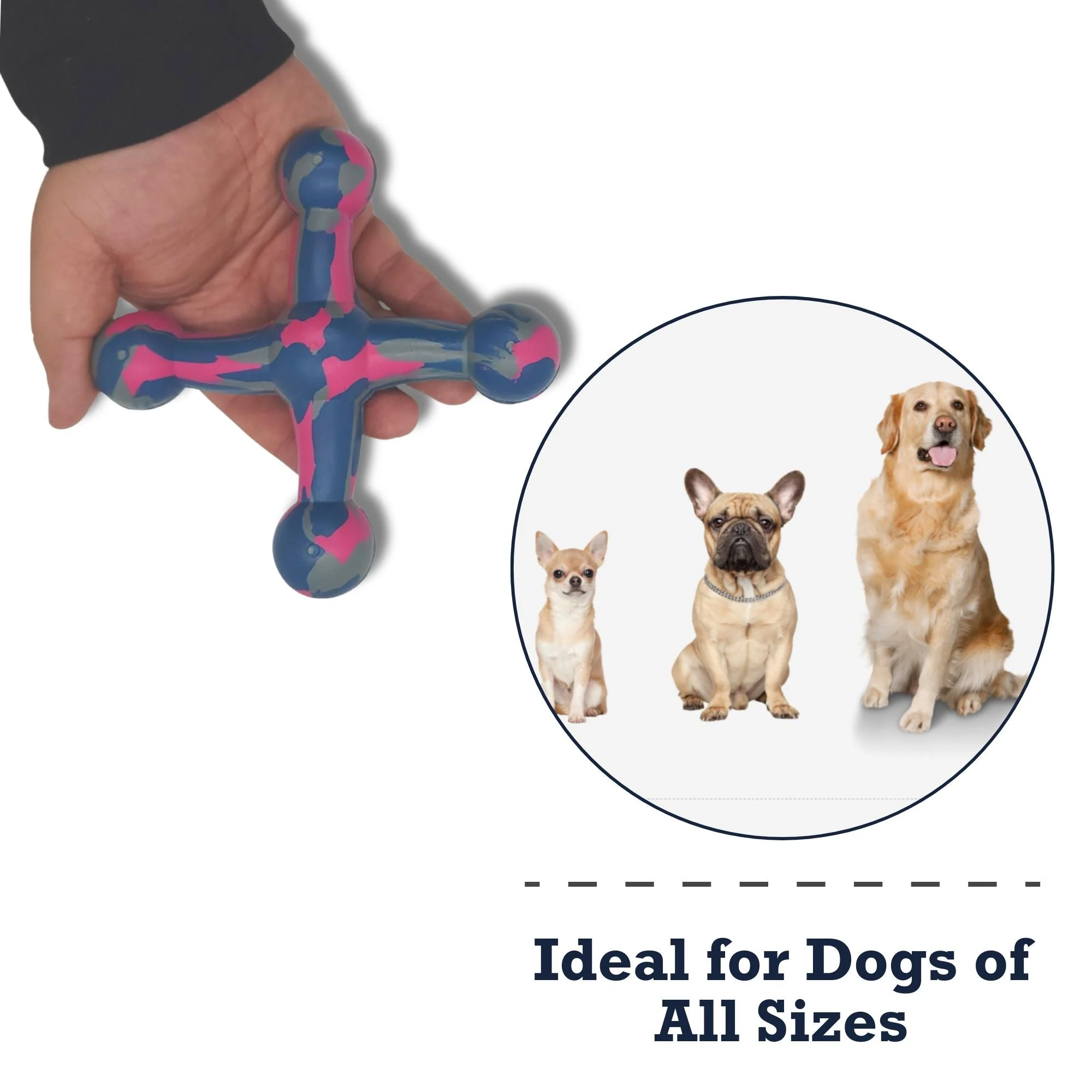 Natural Rubber Jack Dog Toy – Durable, Non-Toxic Chew Toy for Engaging Play and Enhanced Agility - Image 6