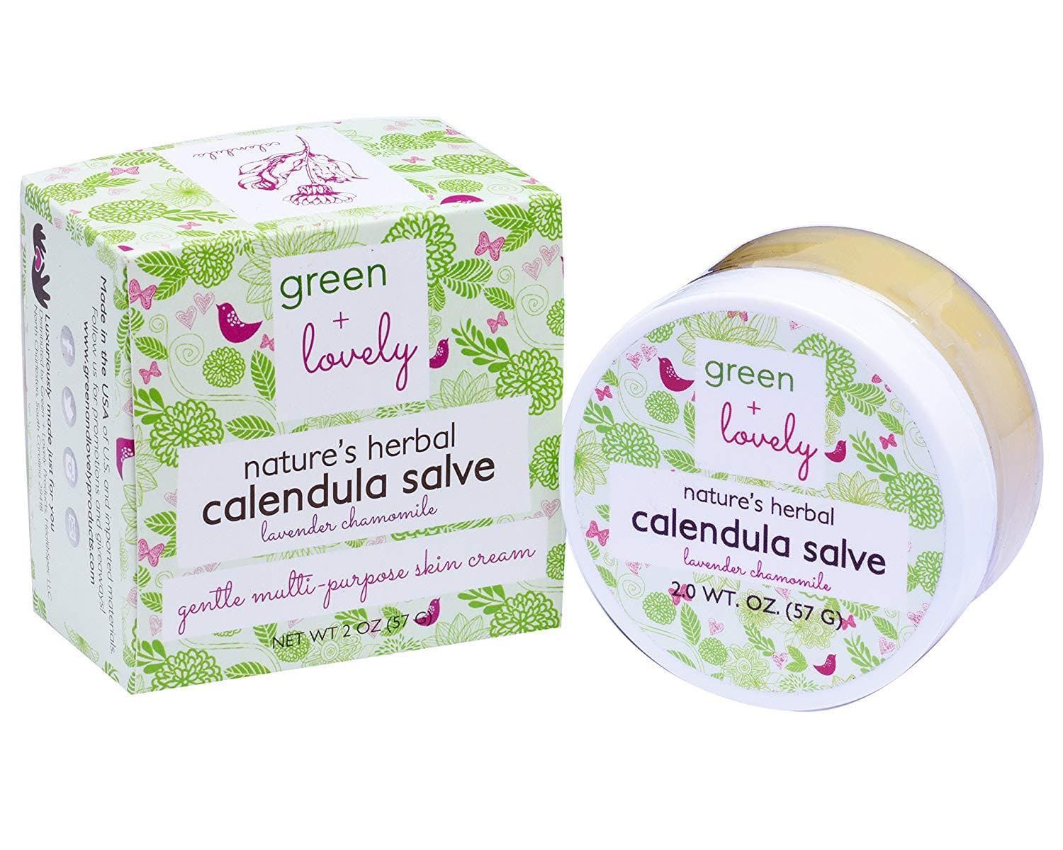 Nature's Herbal Calendula Salve, Lavender Chamomile - Eczema Cream - Multi-use Skin Cream, 2 oz - Image 2