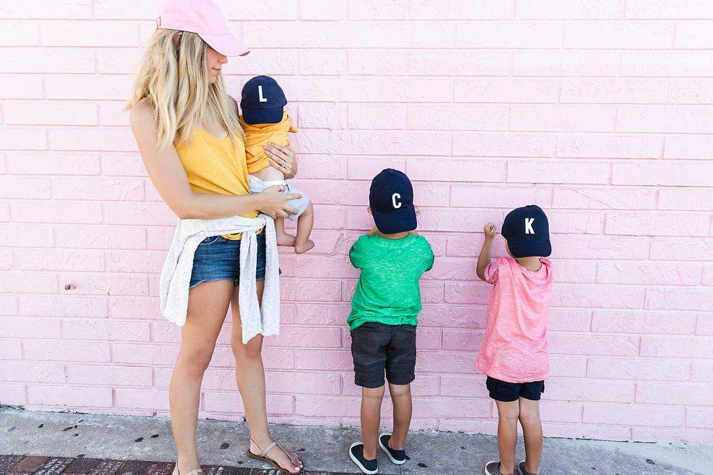Navy Blue Letter Baseball Hat - Image 11