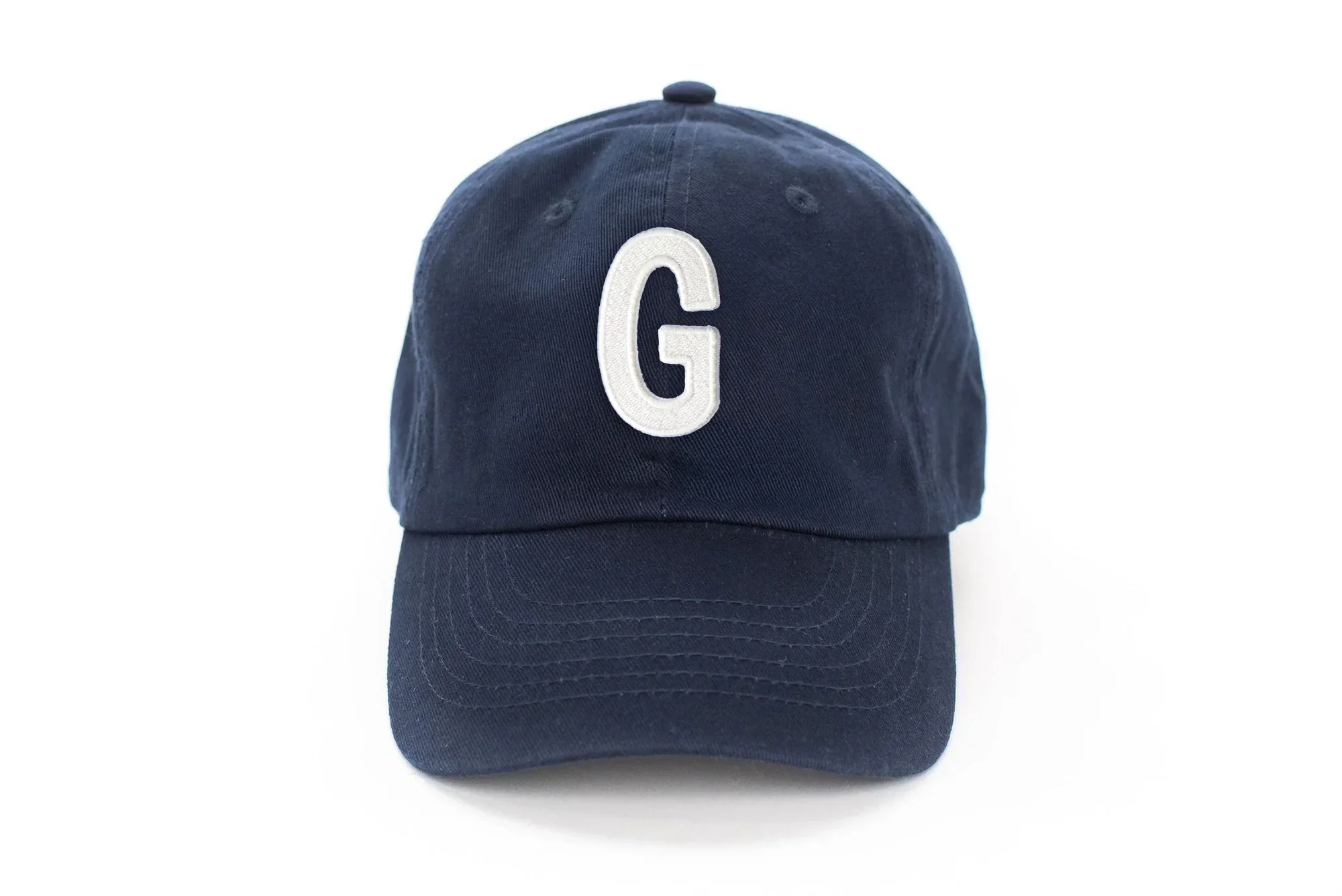 Navy Blue Letter Baseball Hat - Image 24