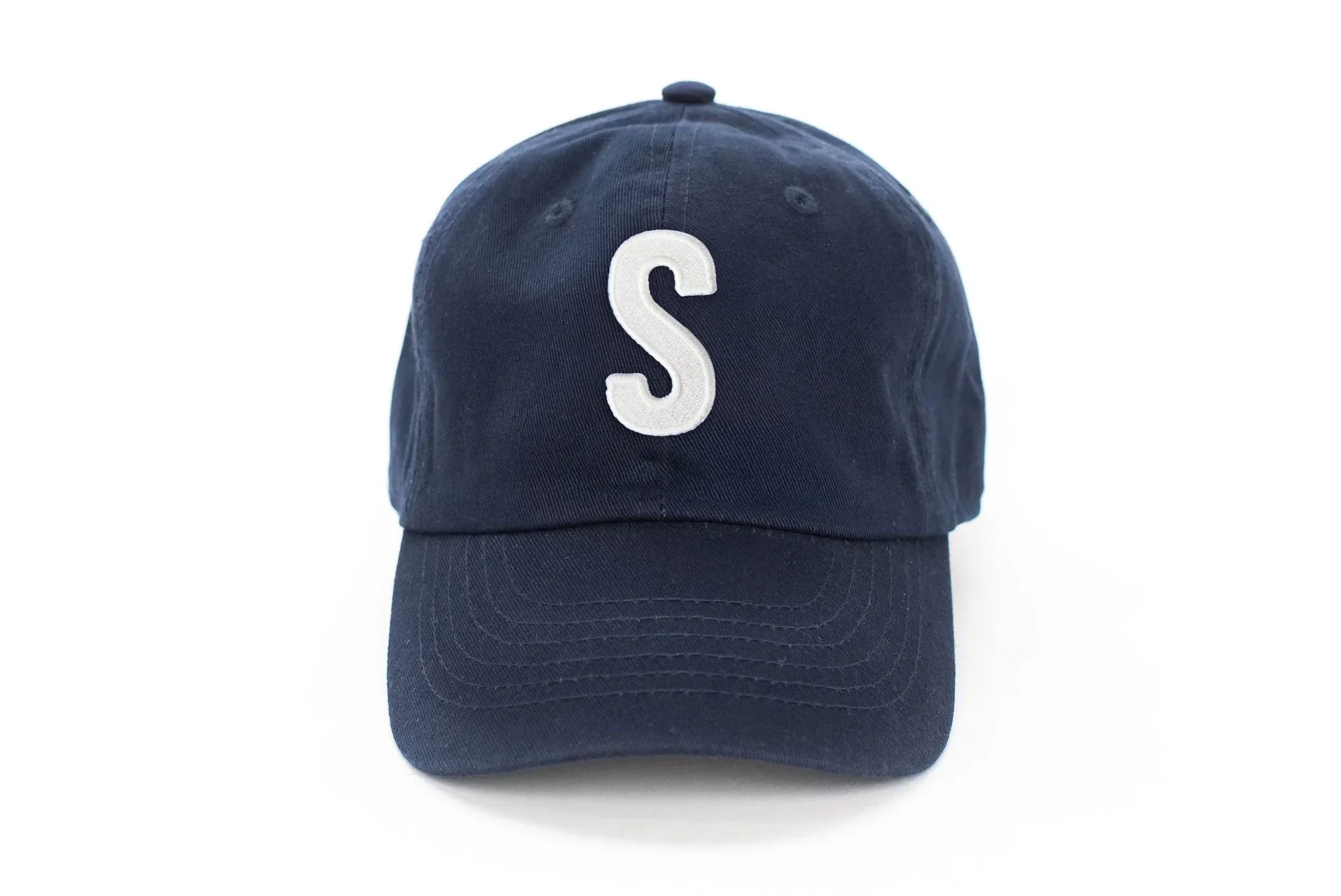 Navy Blue Letter Baseball Hat - Image 36